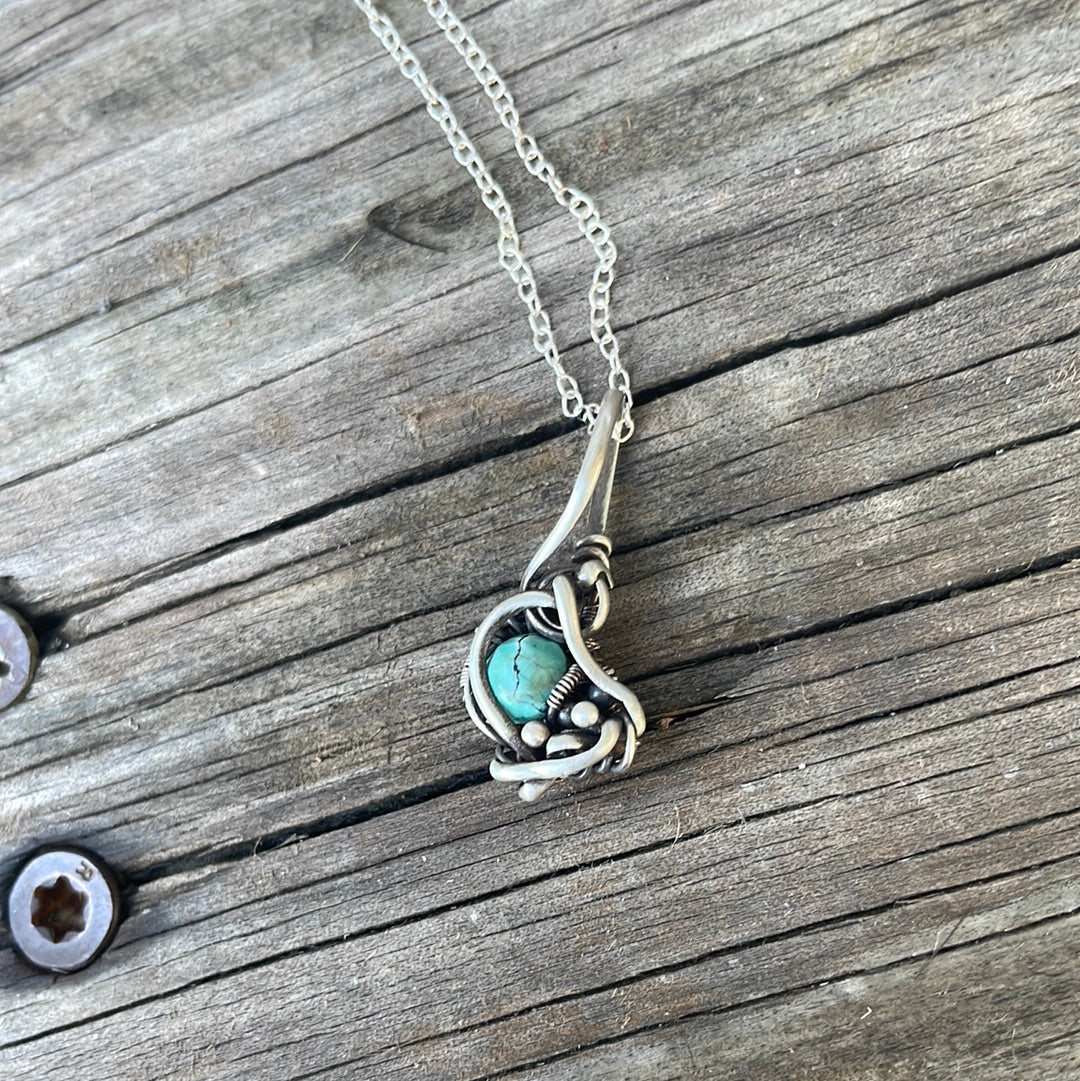 Mini Turquoise wire wrap