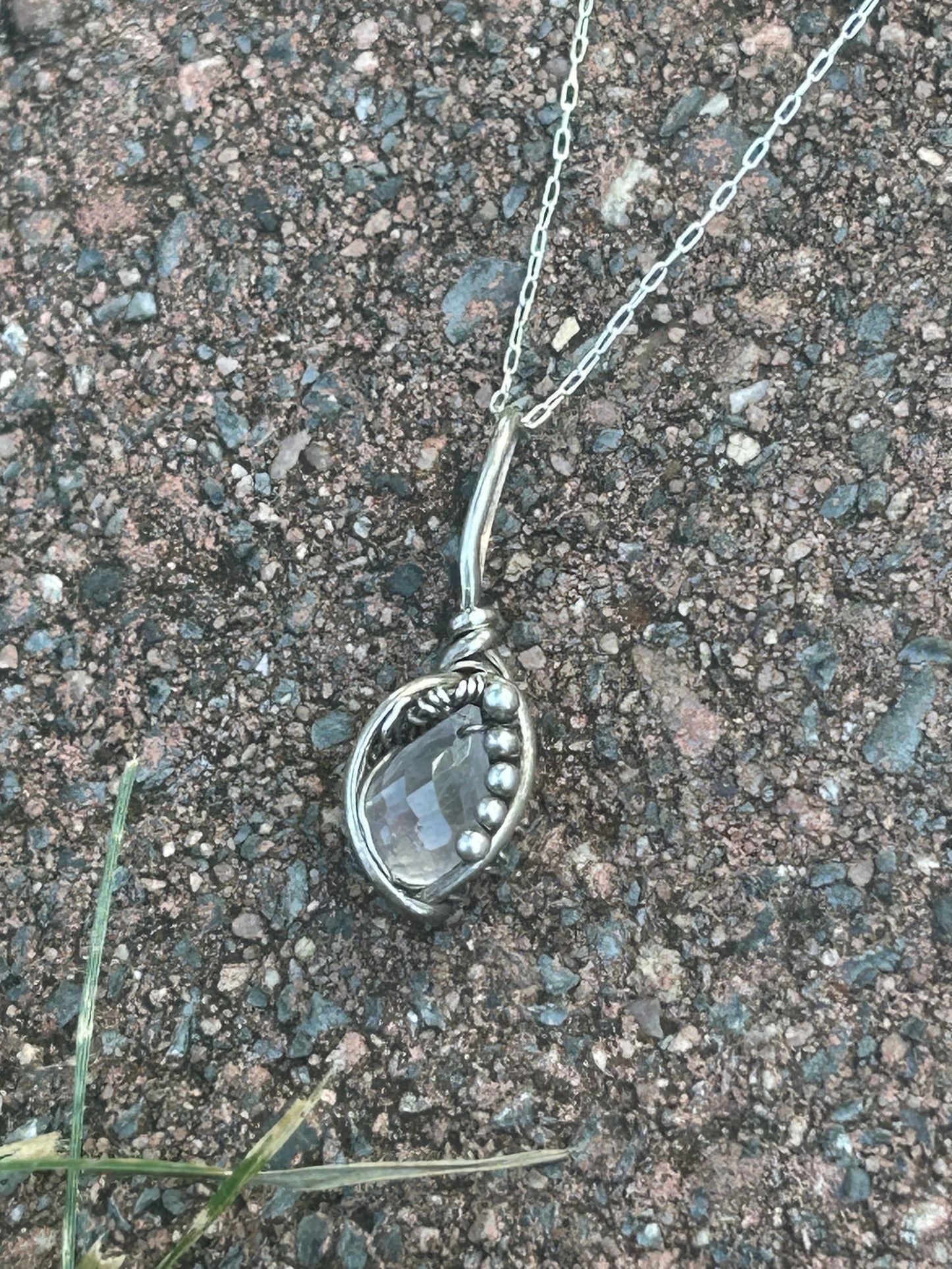 Handcrafted Rose Quartz Pendant – 925 Sterling Silver