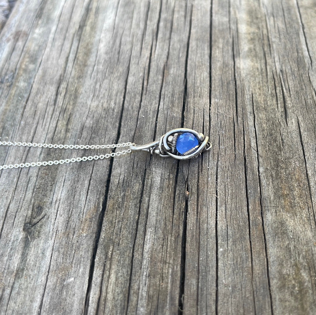 Blue lapis mini wire wrap