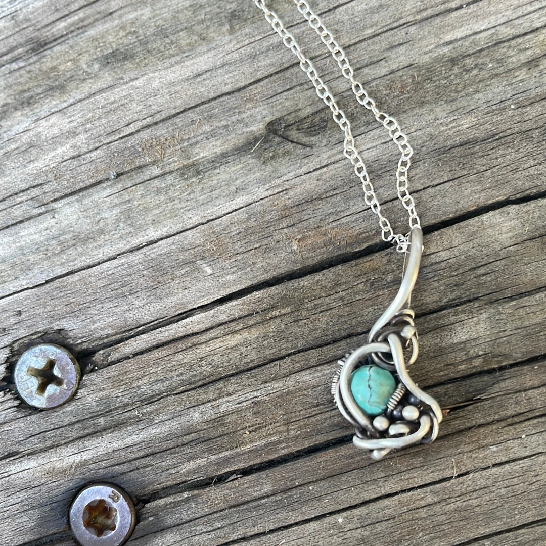 Mini Turquoise wire wrap