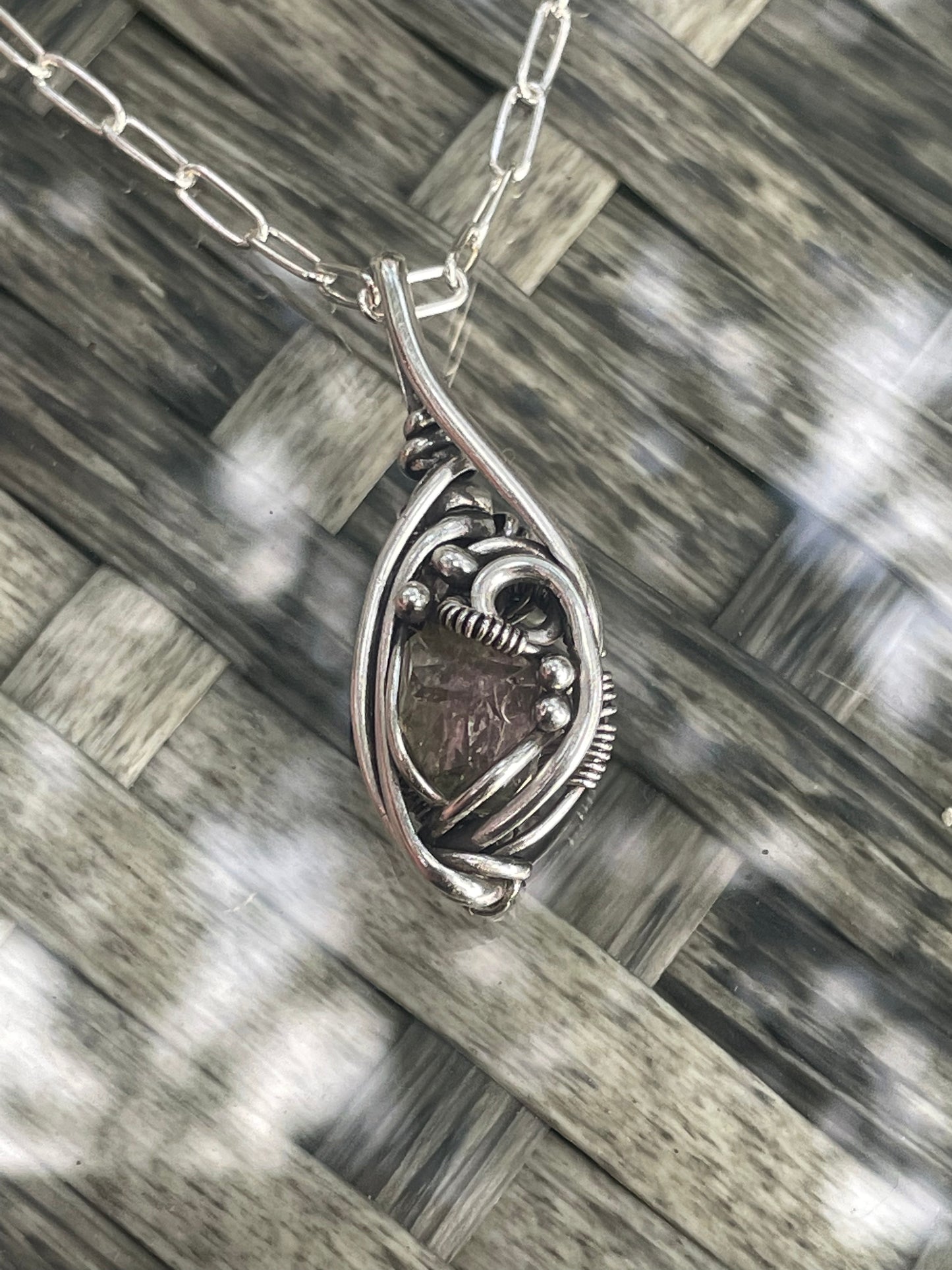 Watermelon Tourmaline wire wrap