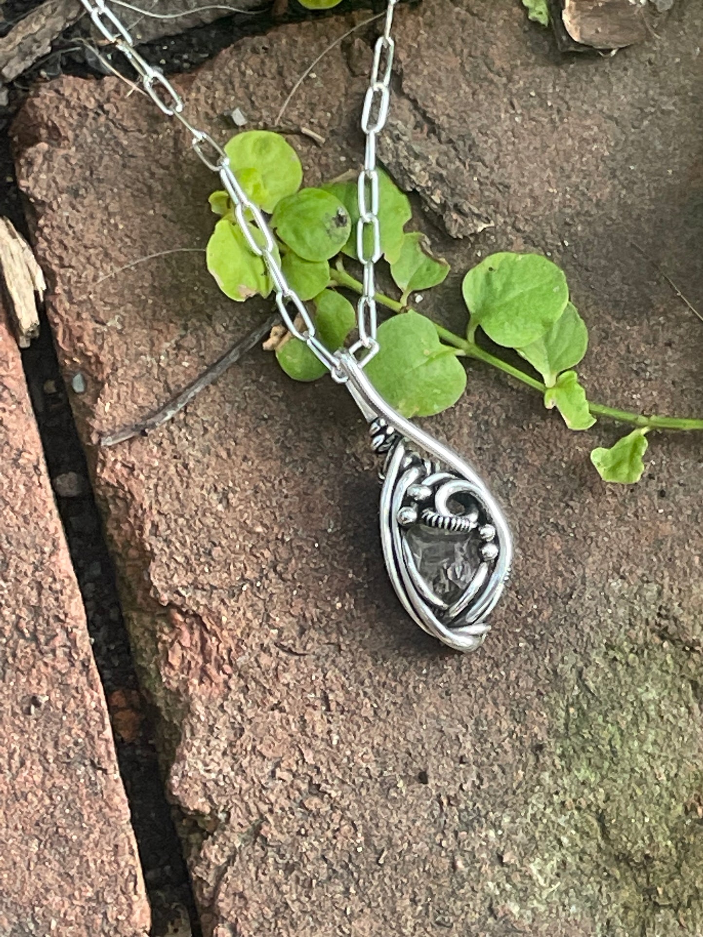 Watermelon Tourmaline wire wrap