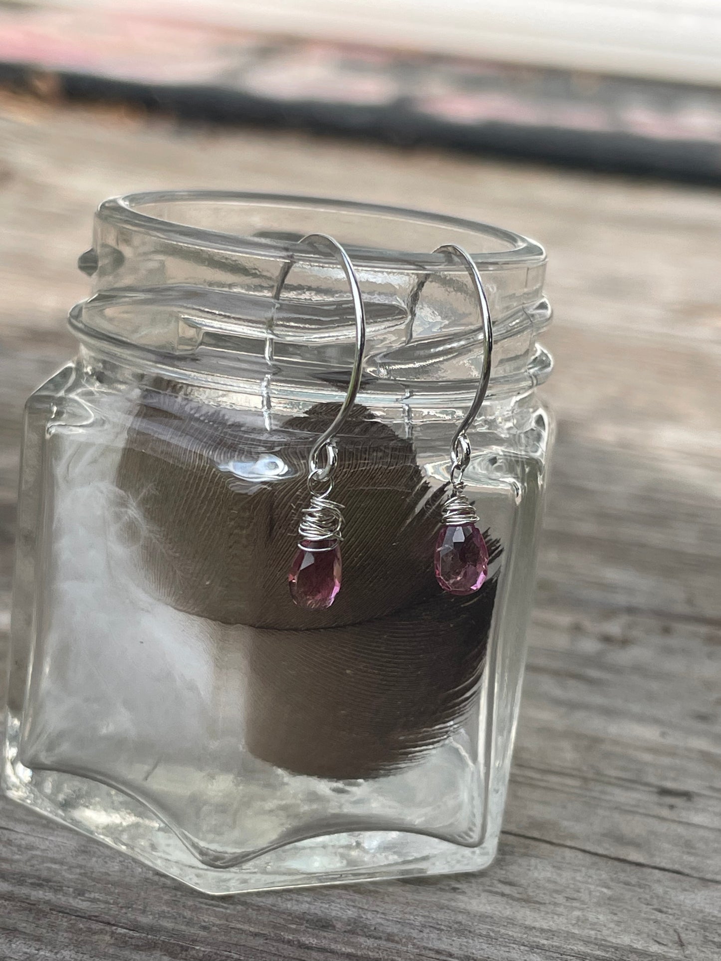 Pink Sapphire earrings