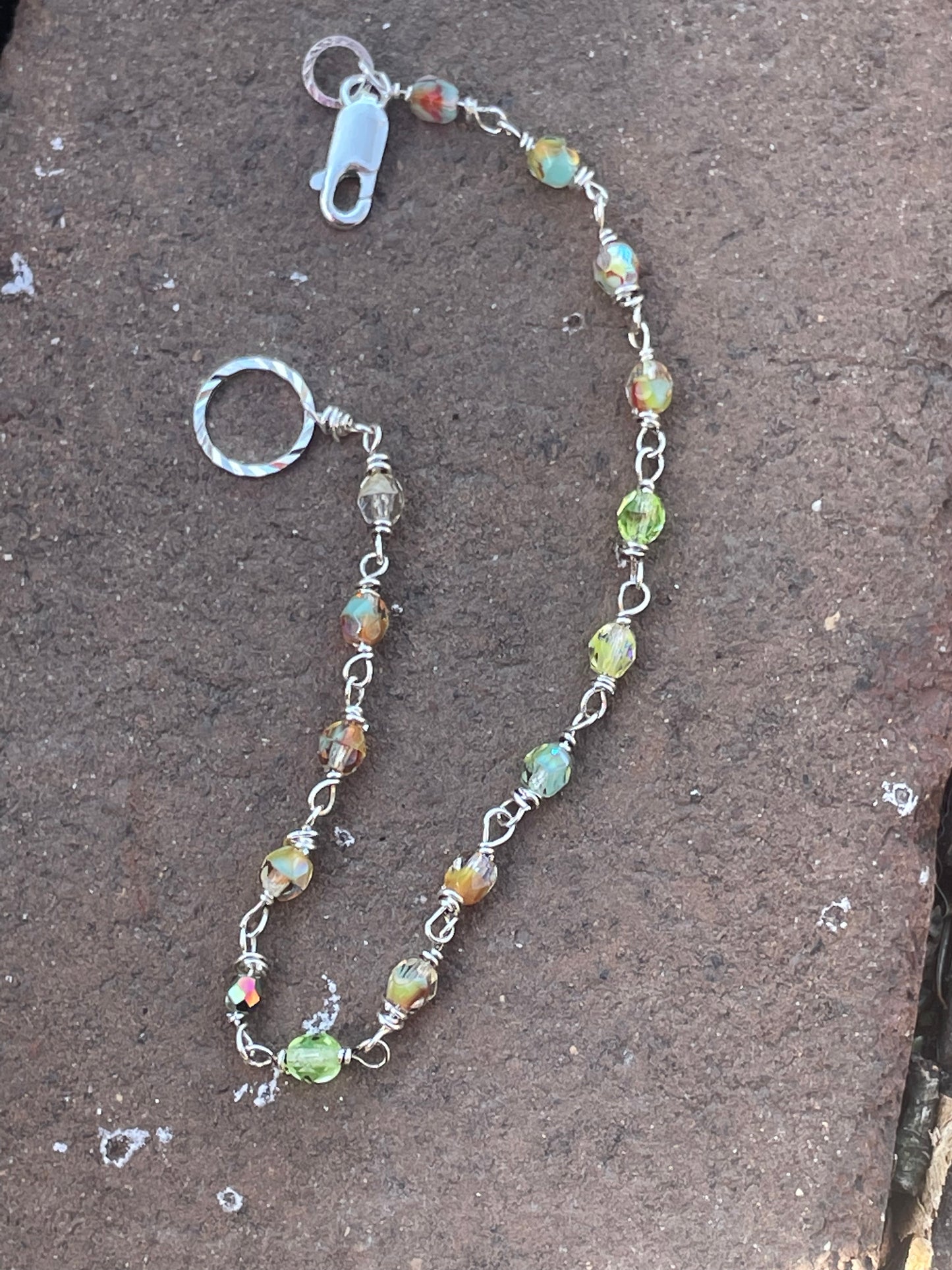 Glass beaded bracelet