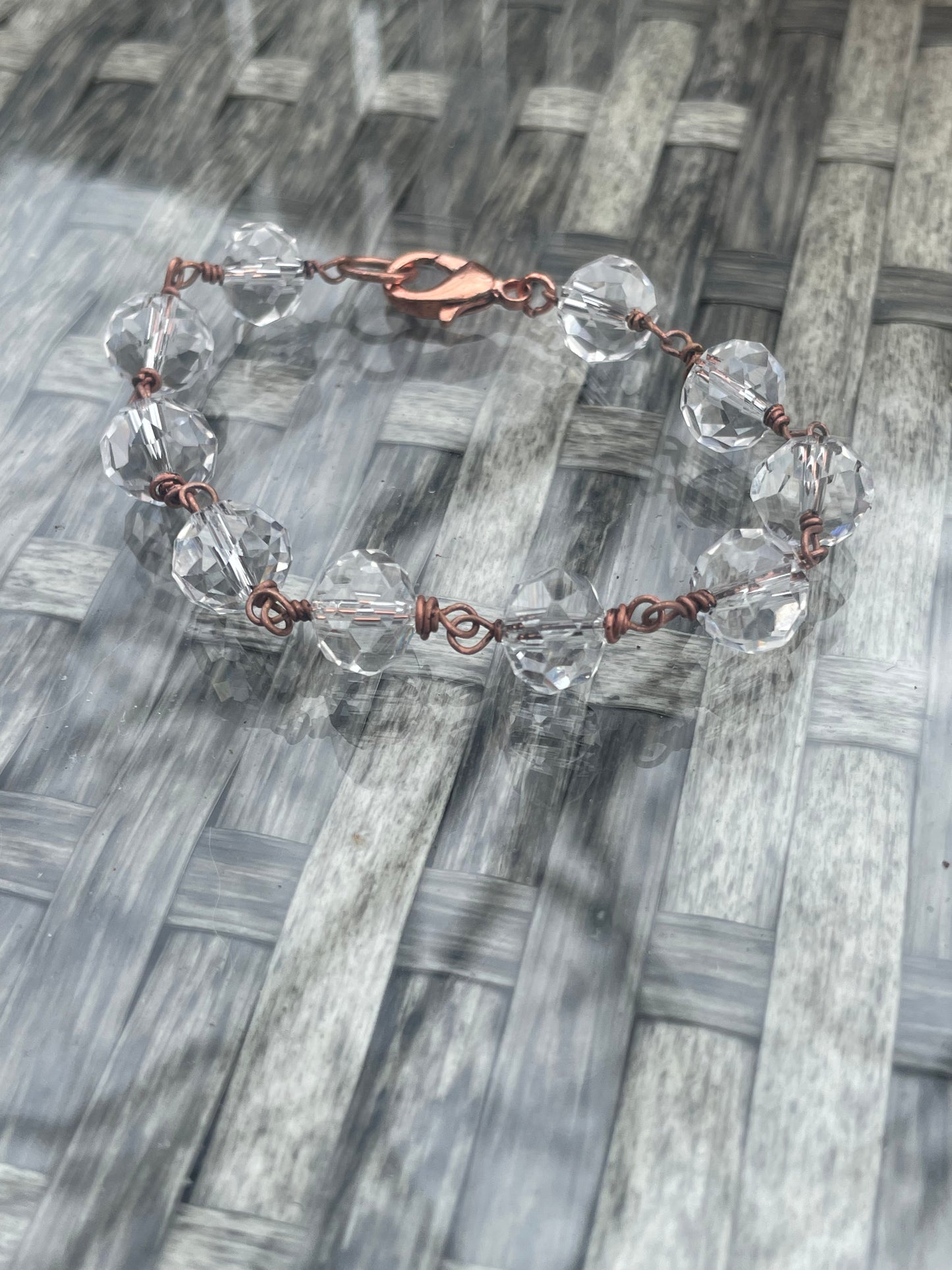 Copper Glass Beaded Bracelet