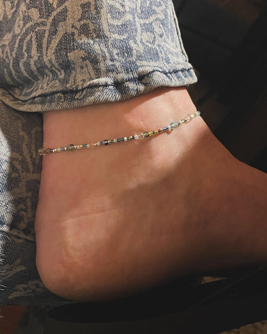 Glass beaded anklet beach chick