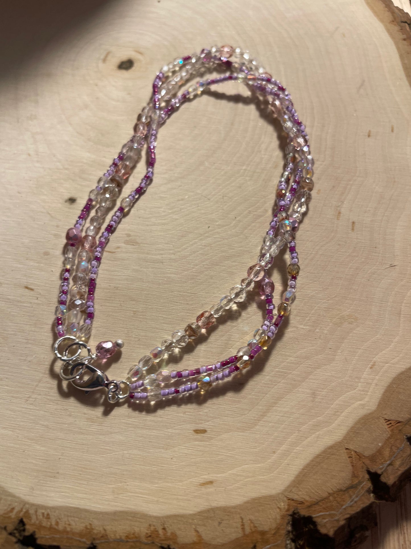 Triple beaded anklet