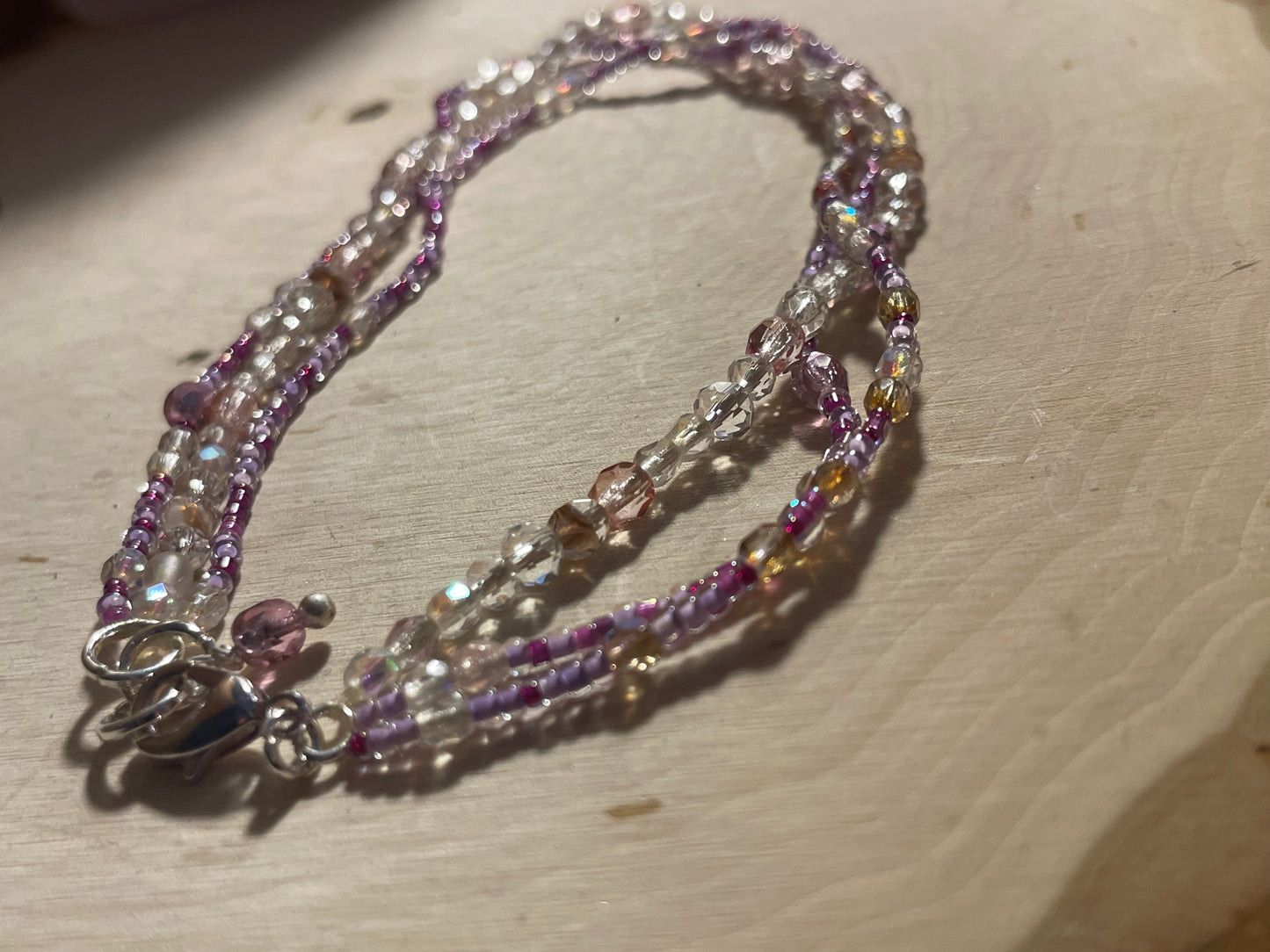 Triple beaded anklet
