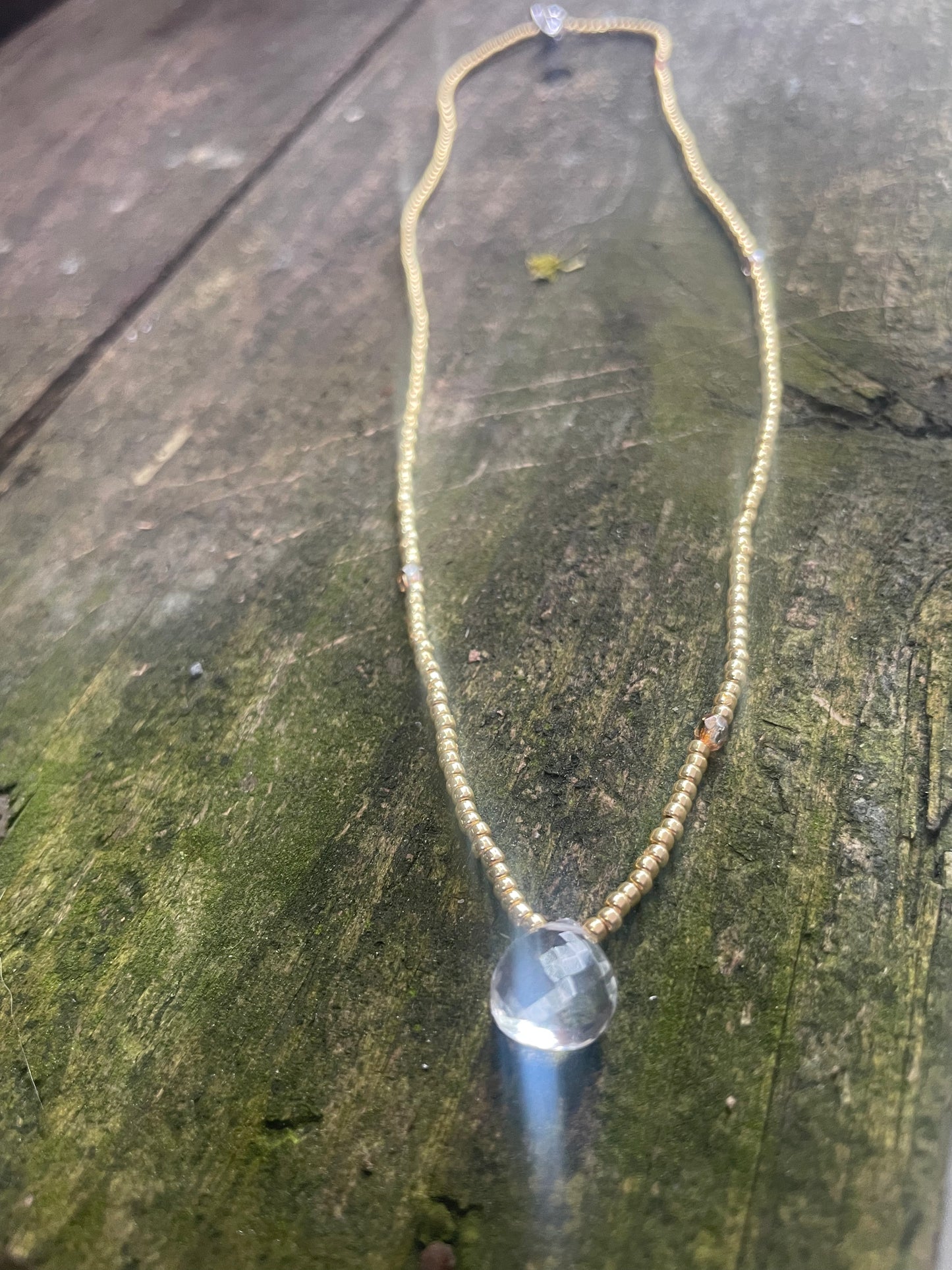 Beaded crystal necklace