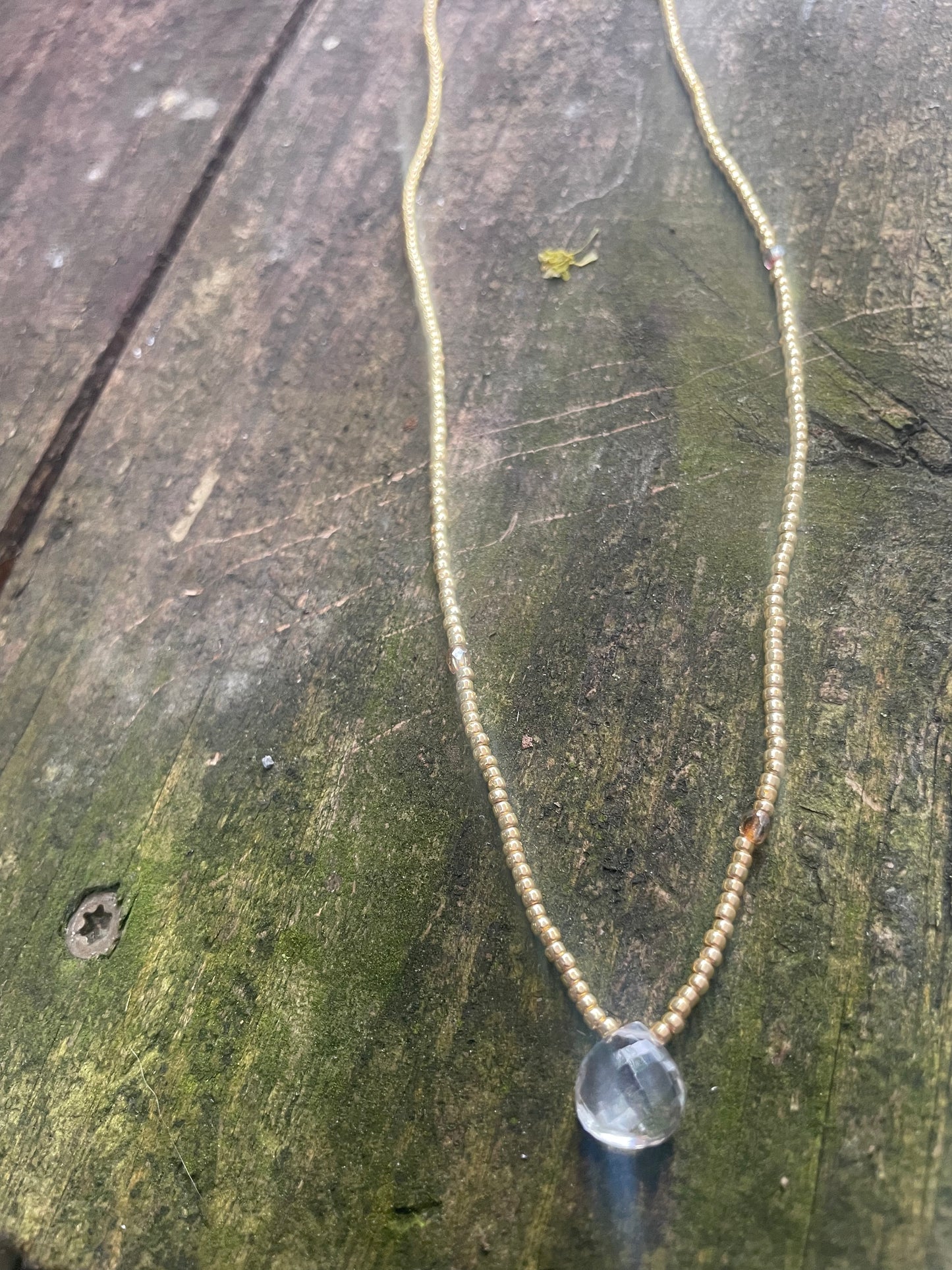 Beaded crystal necklace