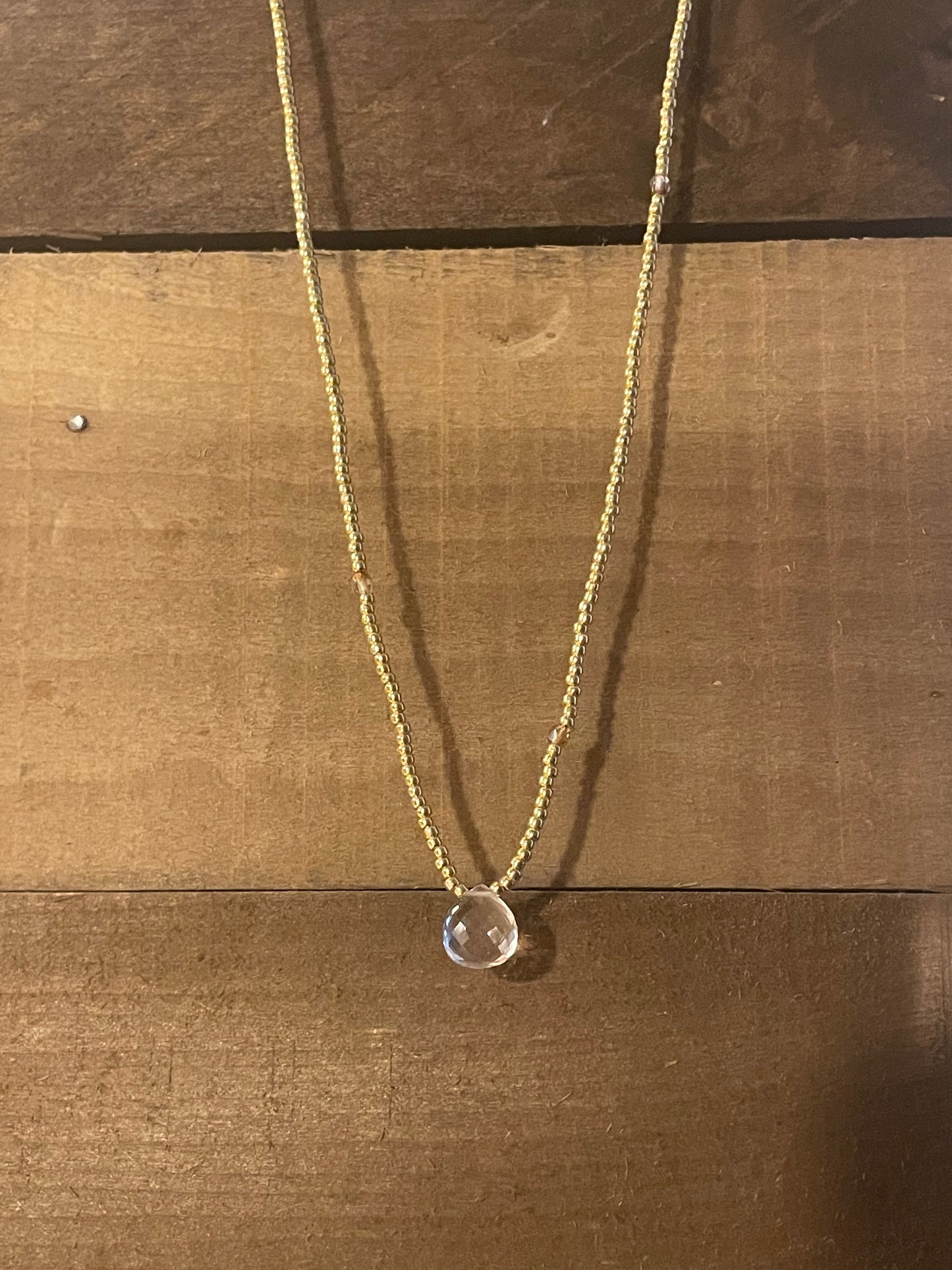 Beaded crystal necklace