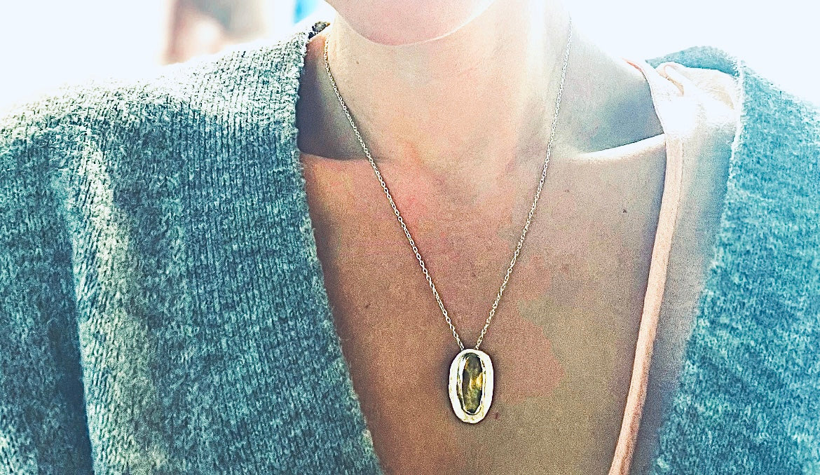 Organic Green Tourmaline Necklace
