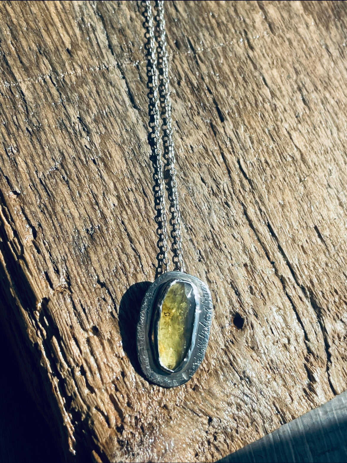 Organic Green Tourmaline Necklace