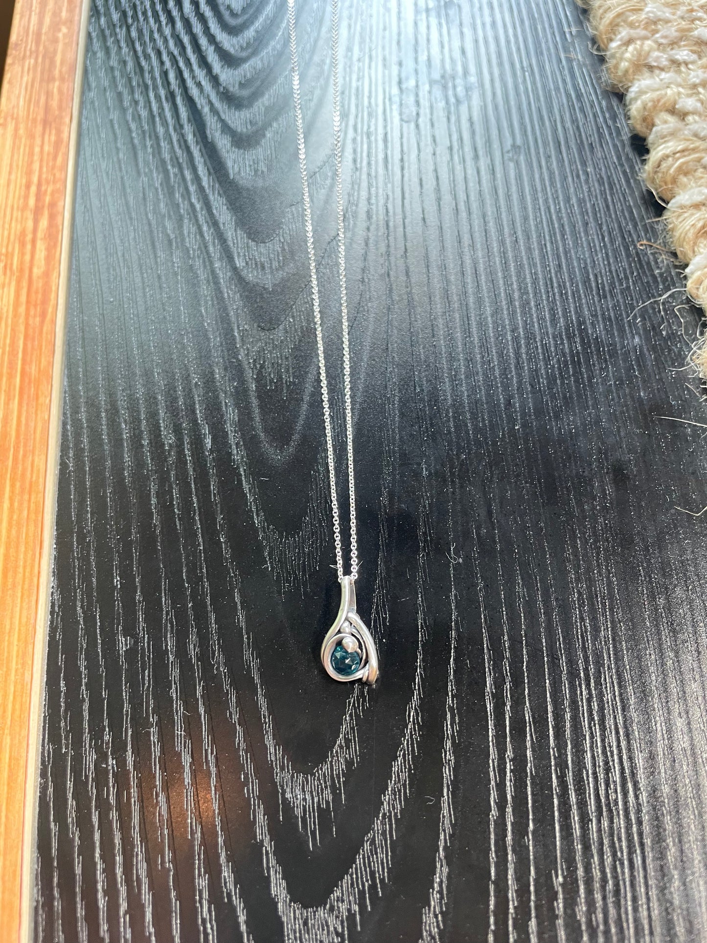 Micro Teal crystal wire wrap