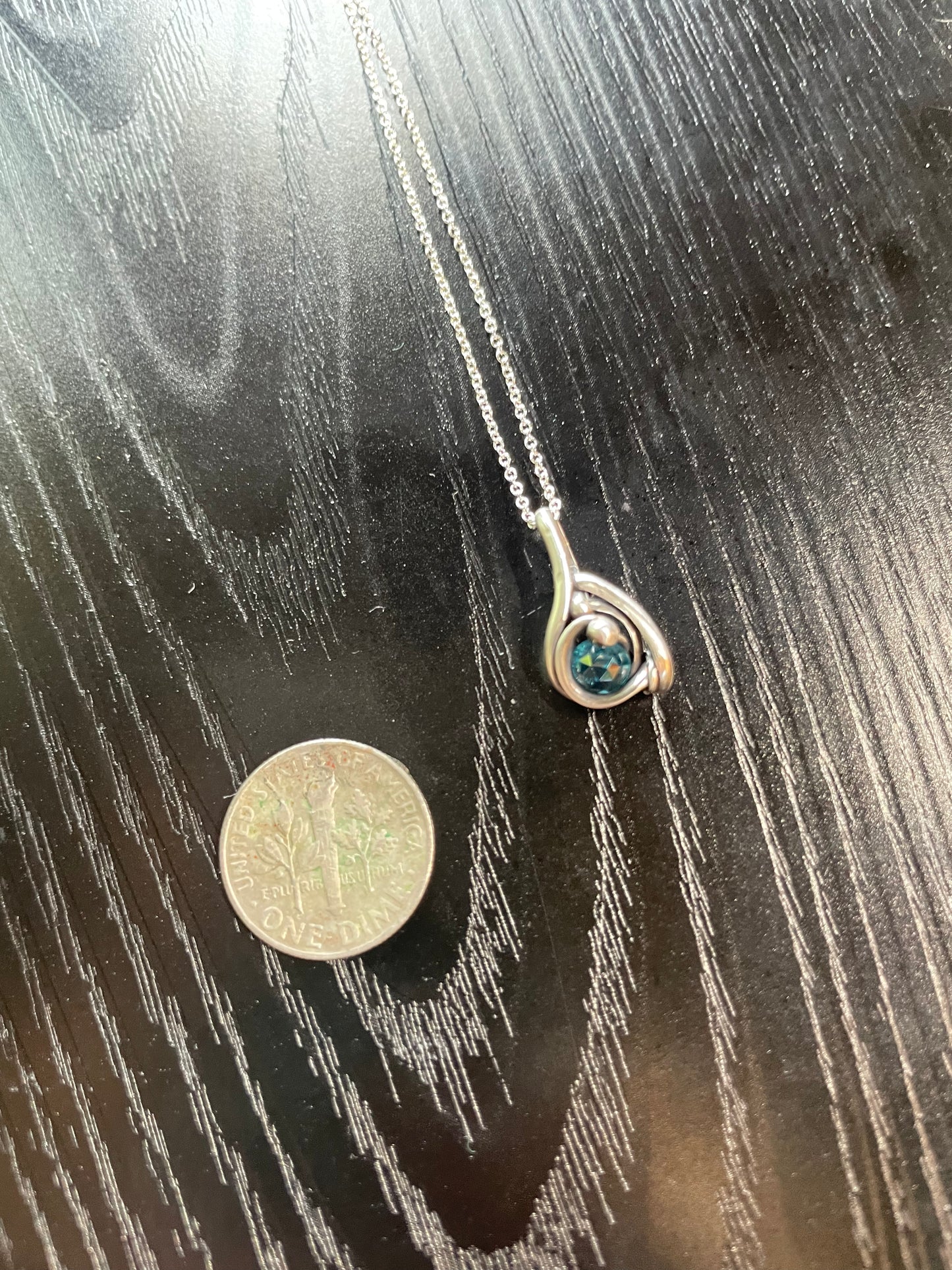 Micro Teal crystal wire wrap