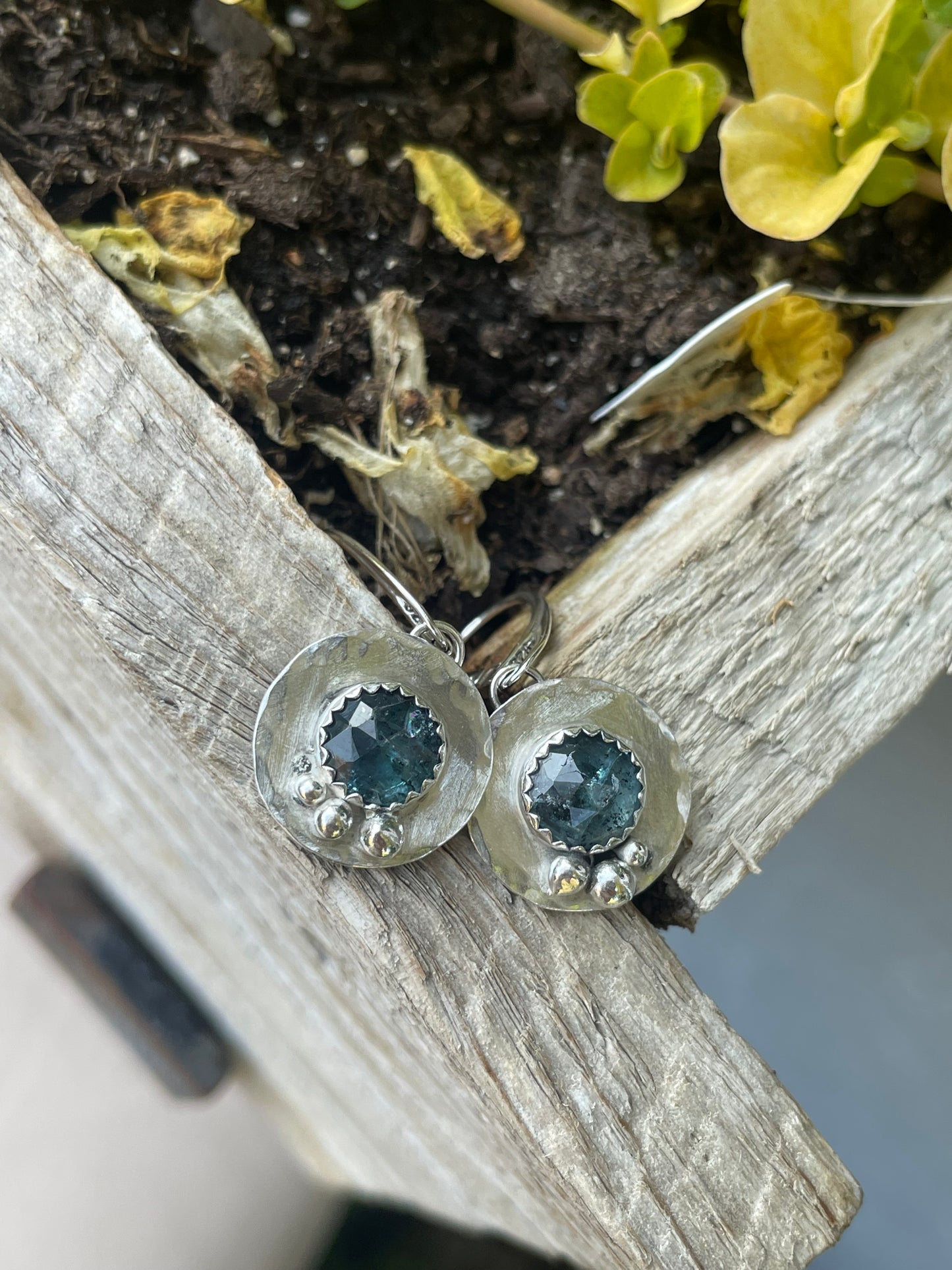Blue kyanite earrings