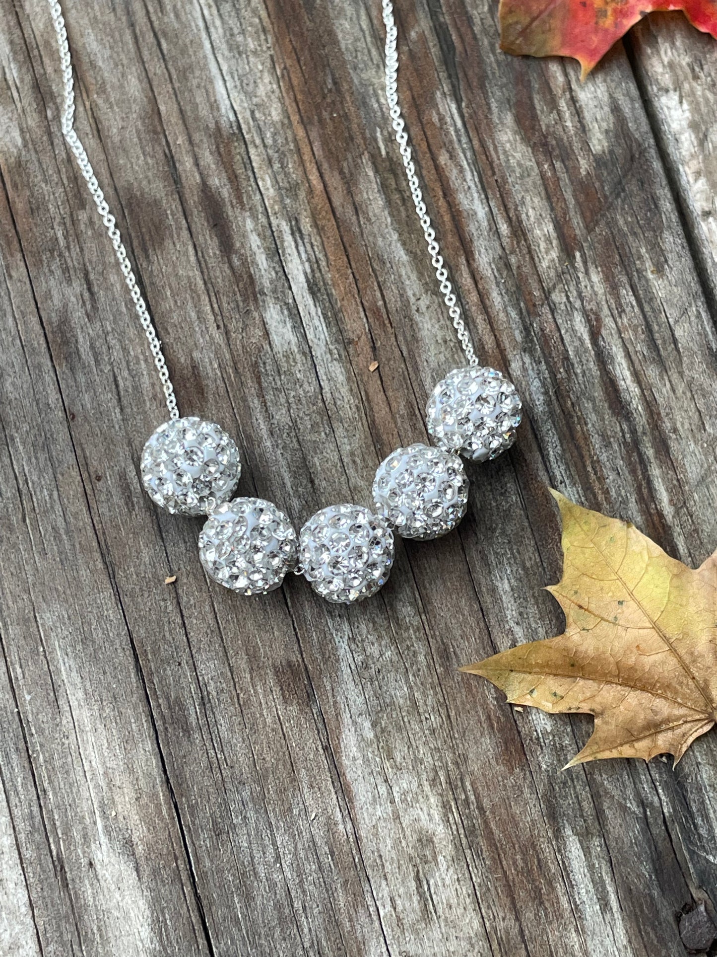 Crystal ball necklace