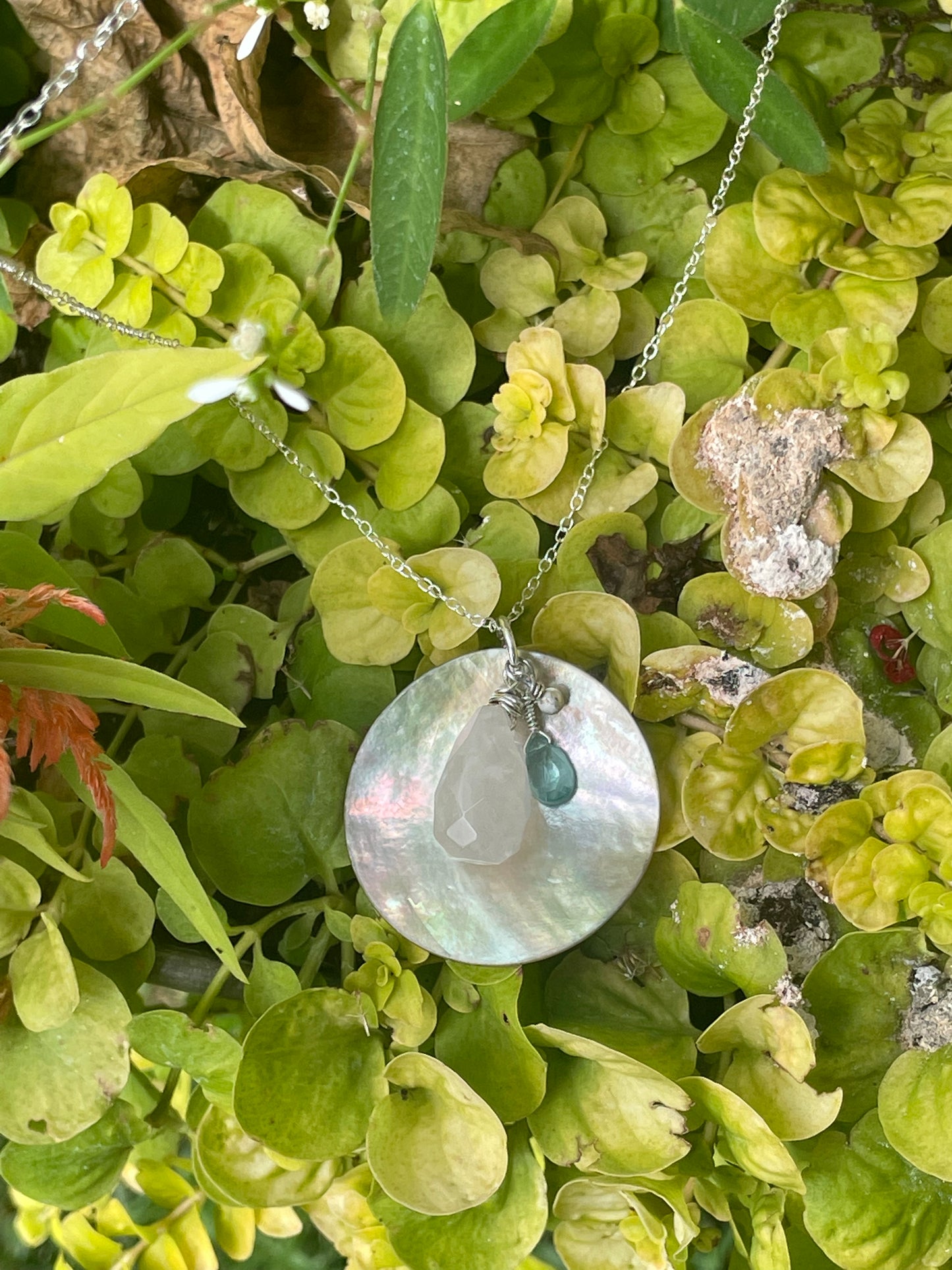 Mother of Pearl, Rose Quartz necklace