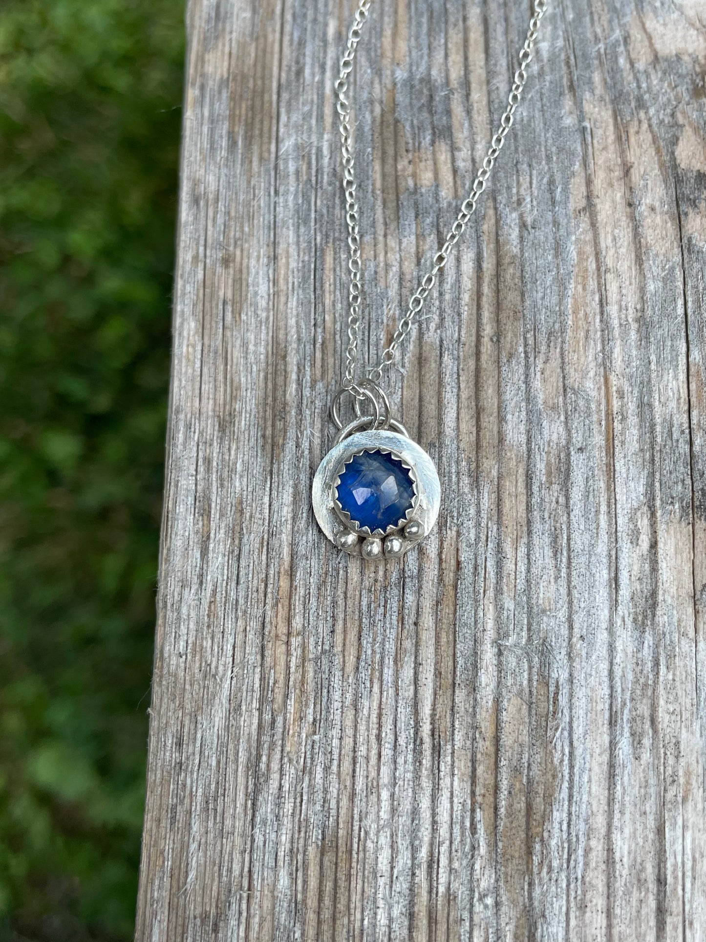Blue kyanite necklace