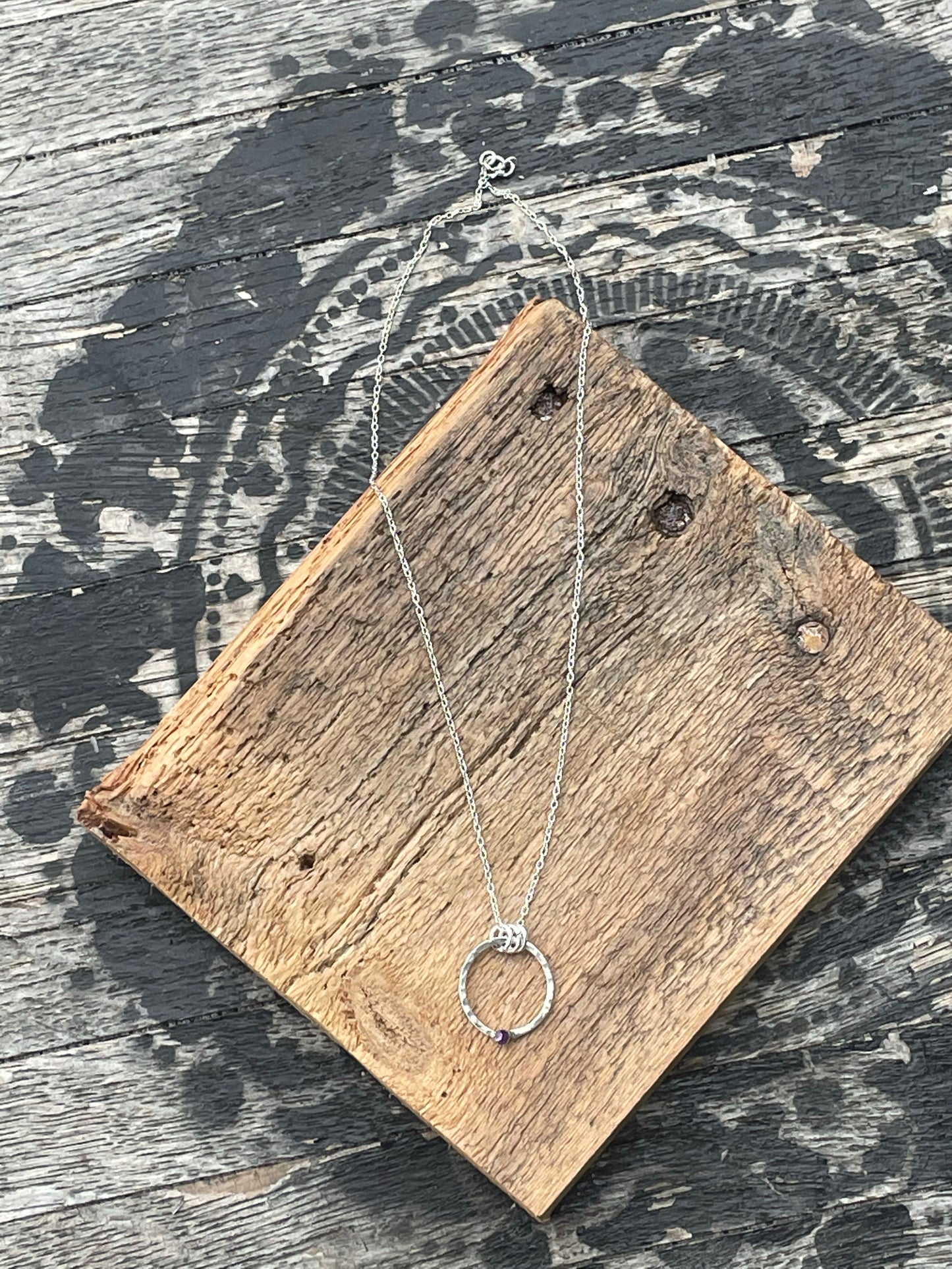 African Amethyst Sterling Necklace