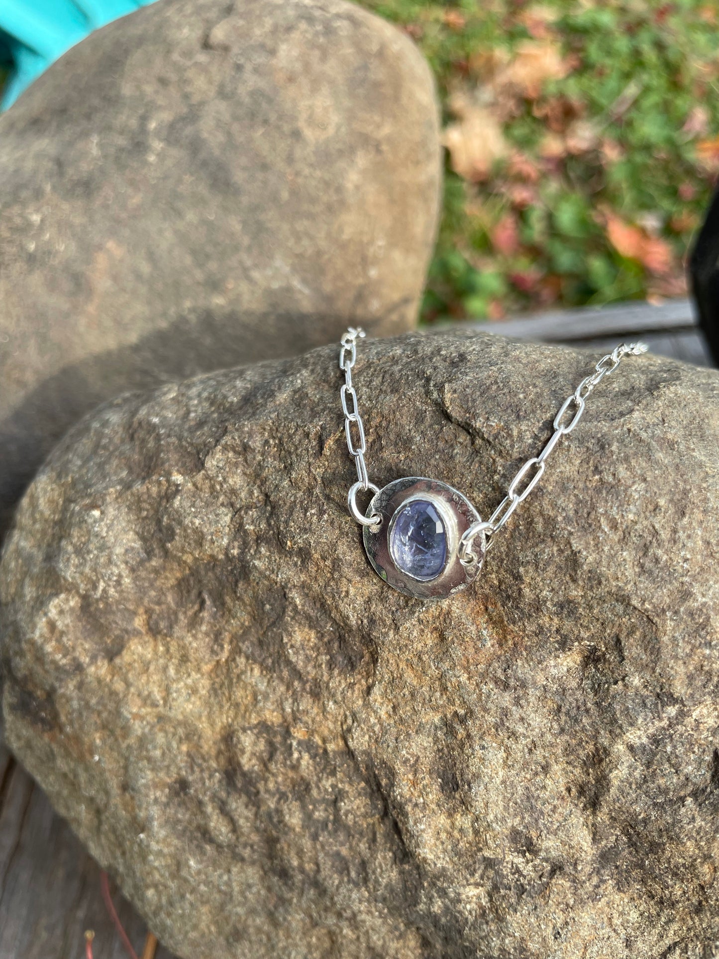 Tanzanite choker necklace