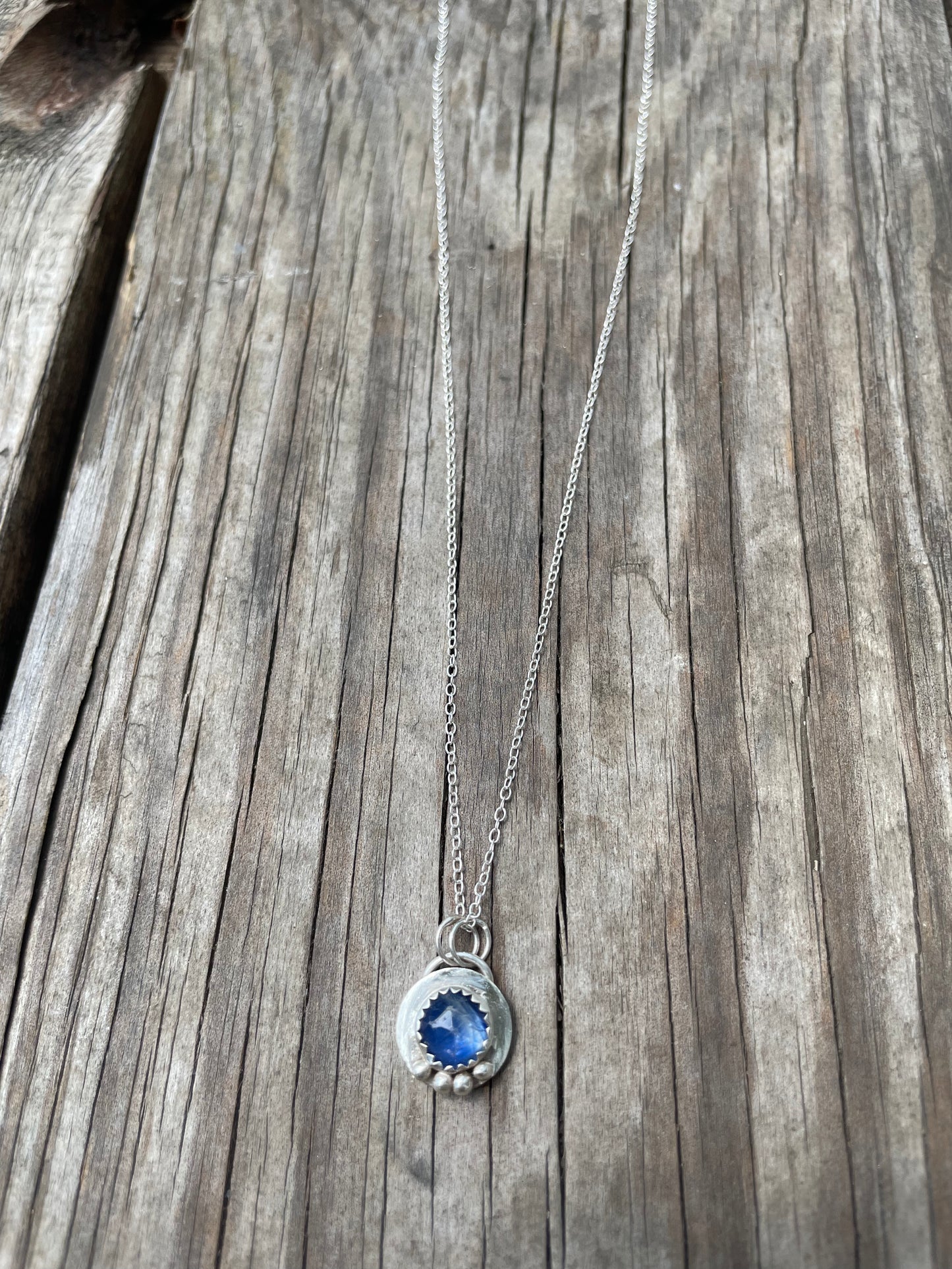 Blue kyanite necklace