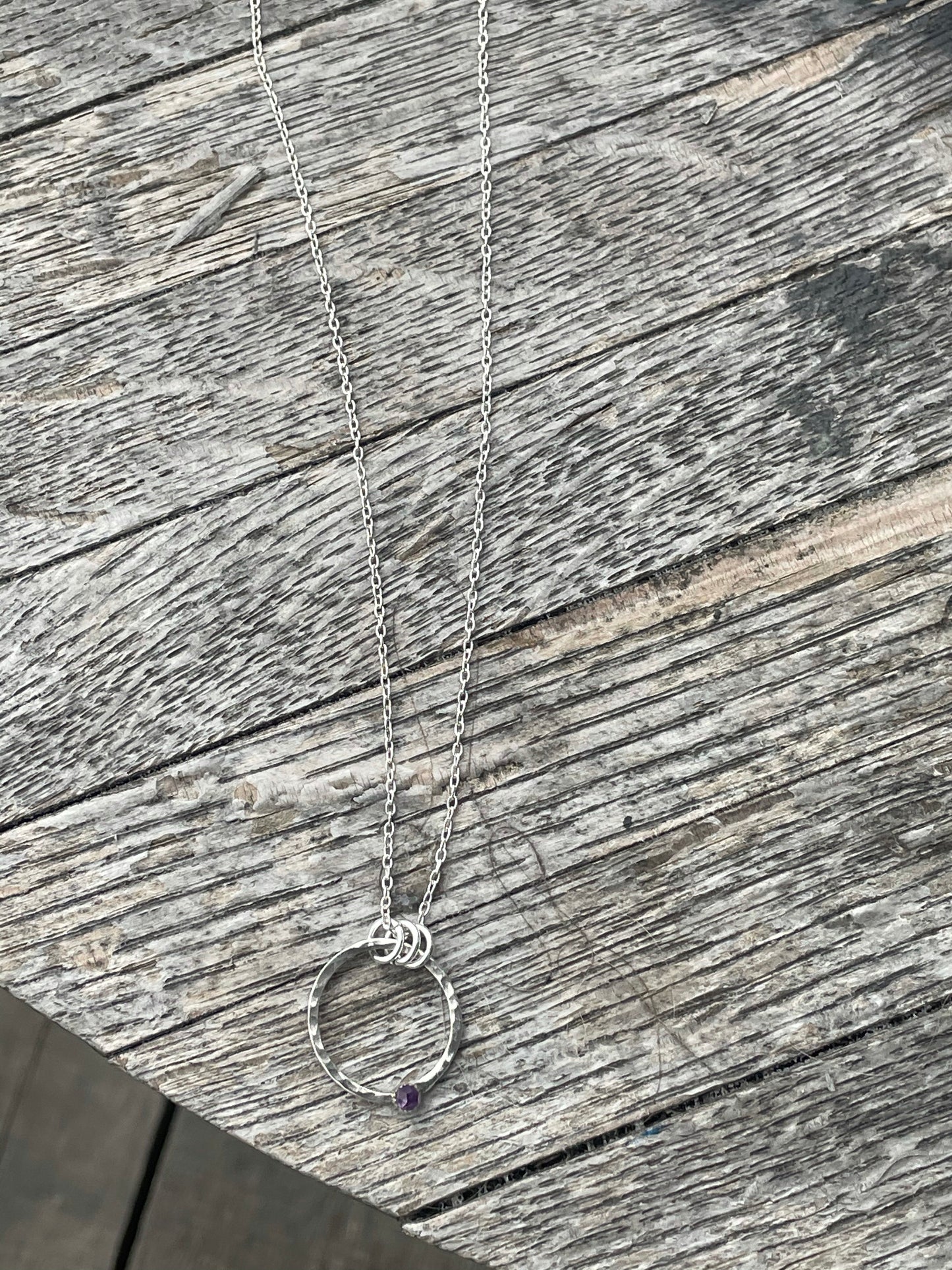 African Amethyst Sterling Necklace