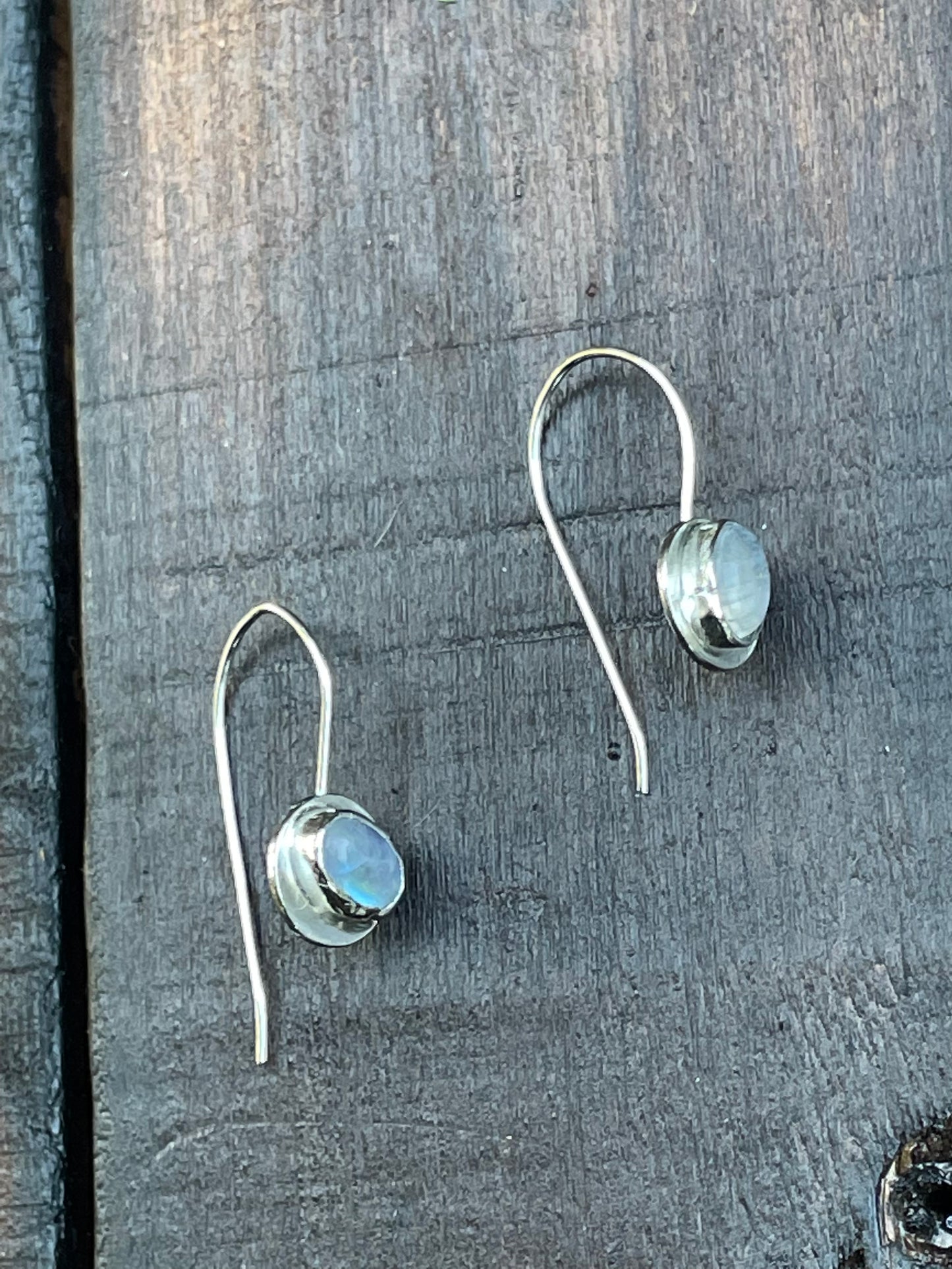Moonstone threader earrings