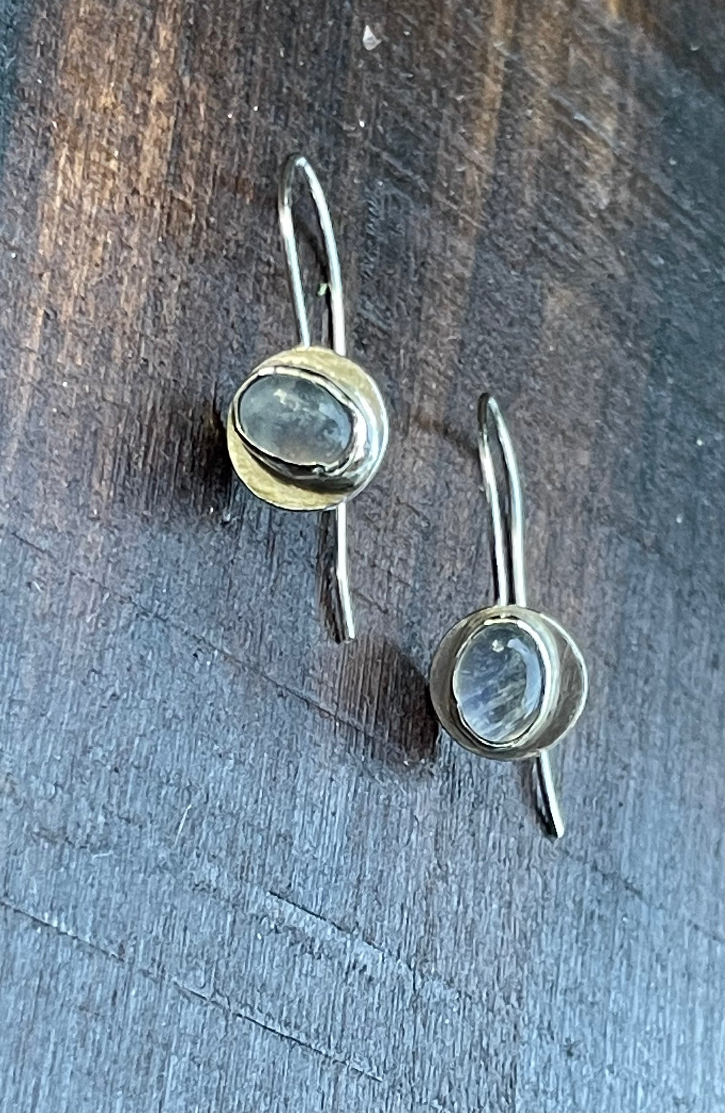 Moonstone threader earrings