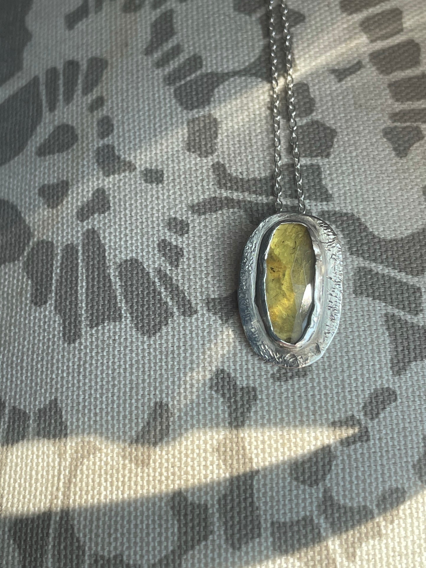 Organic Green Tourmaline Necklace