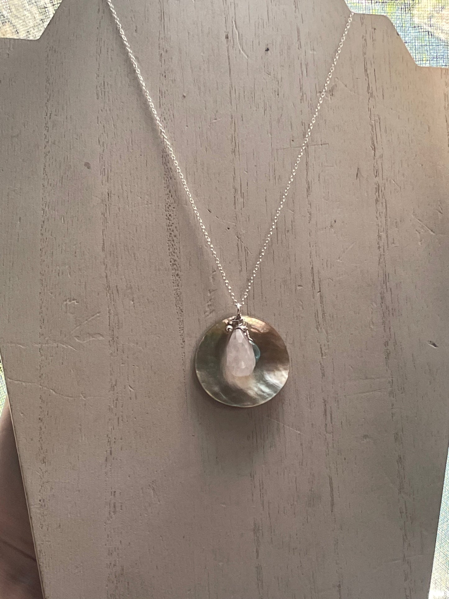 Mother of Pearl, Rose Quartz necklace