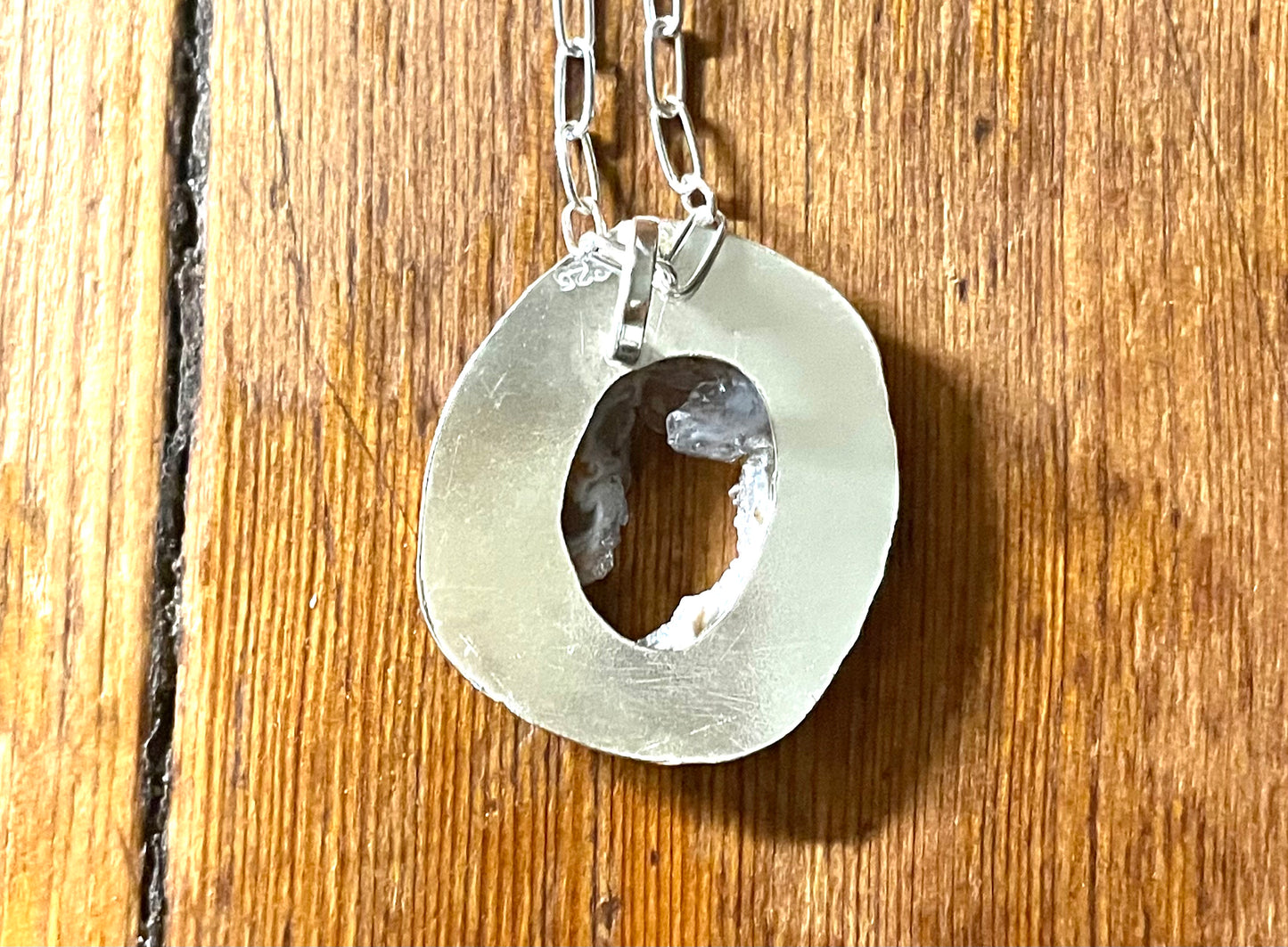 Oco geode bezel set necklace