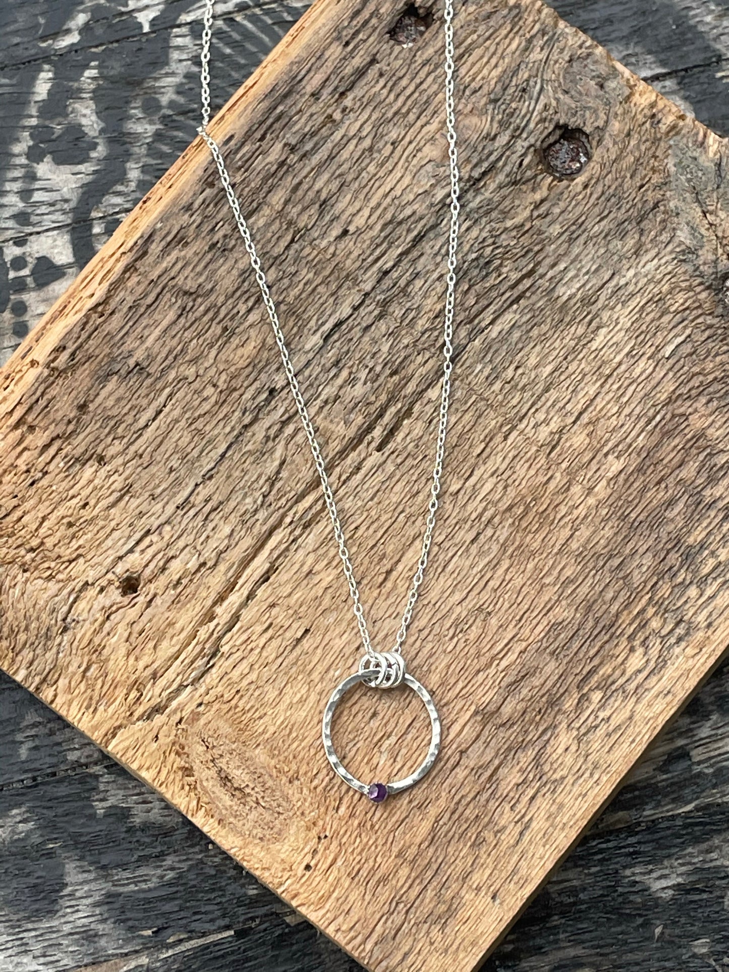 African Amethyst Sterling Necklace