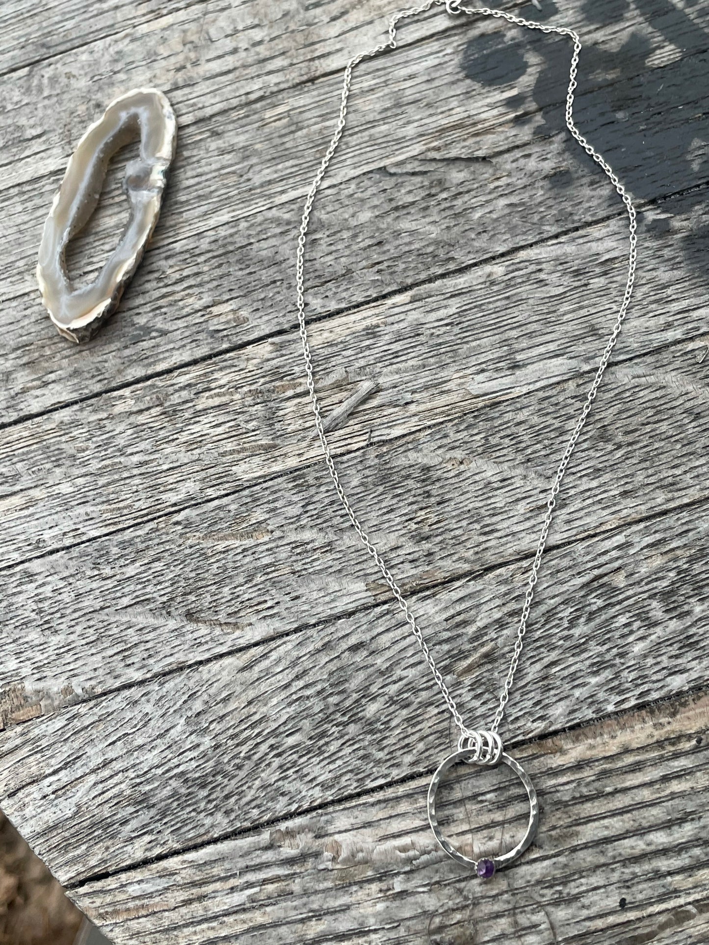 African Amethyst Sterling Necklace