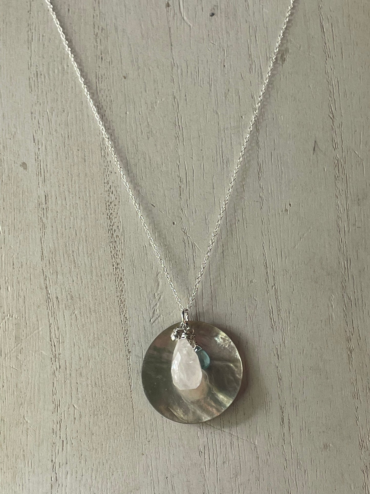 Mother of Pearl, Rose Quartz necklace