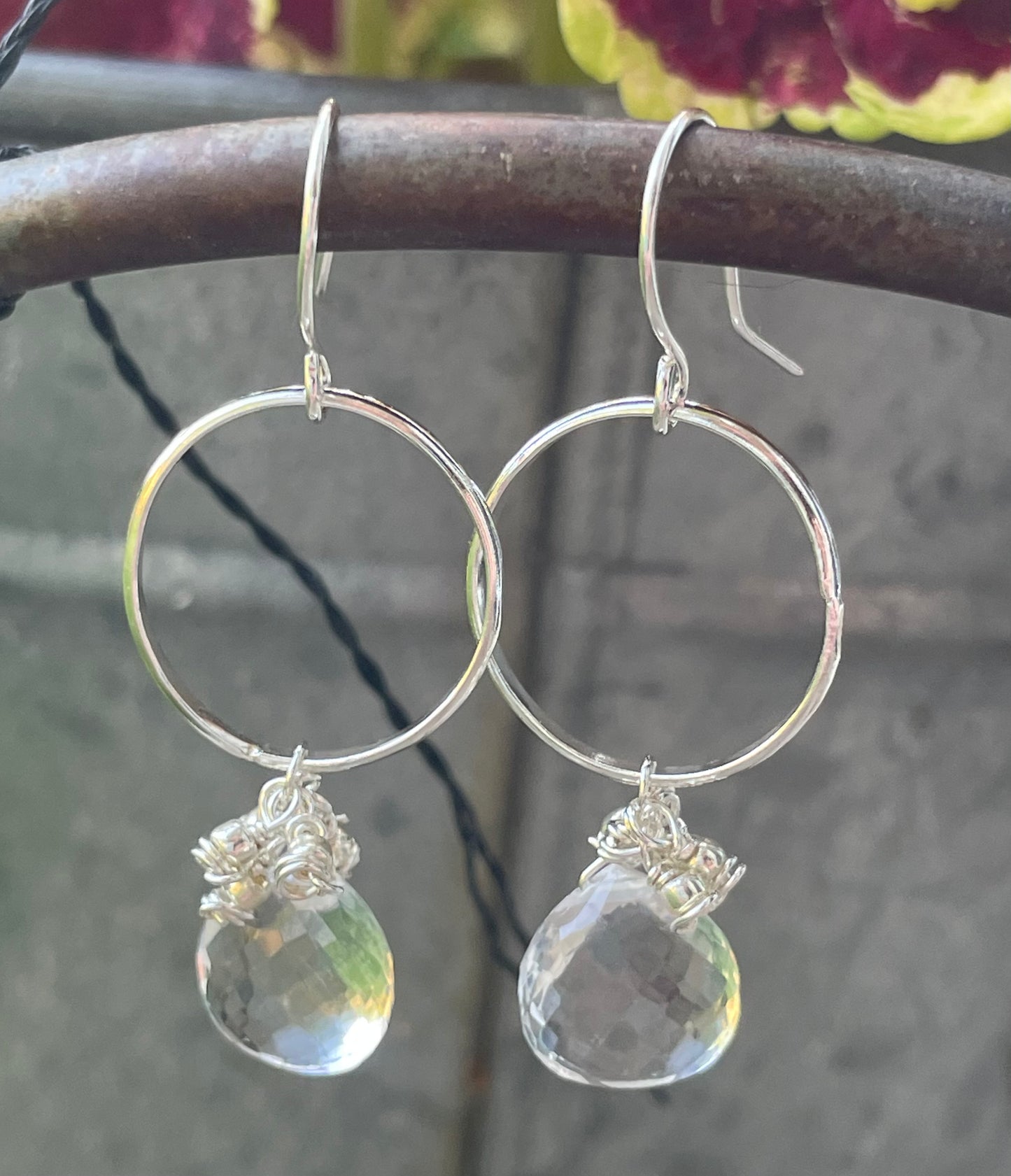 Glass beaded hoops