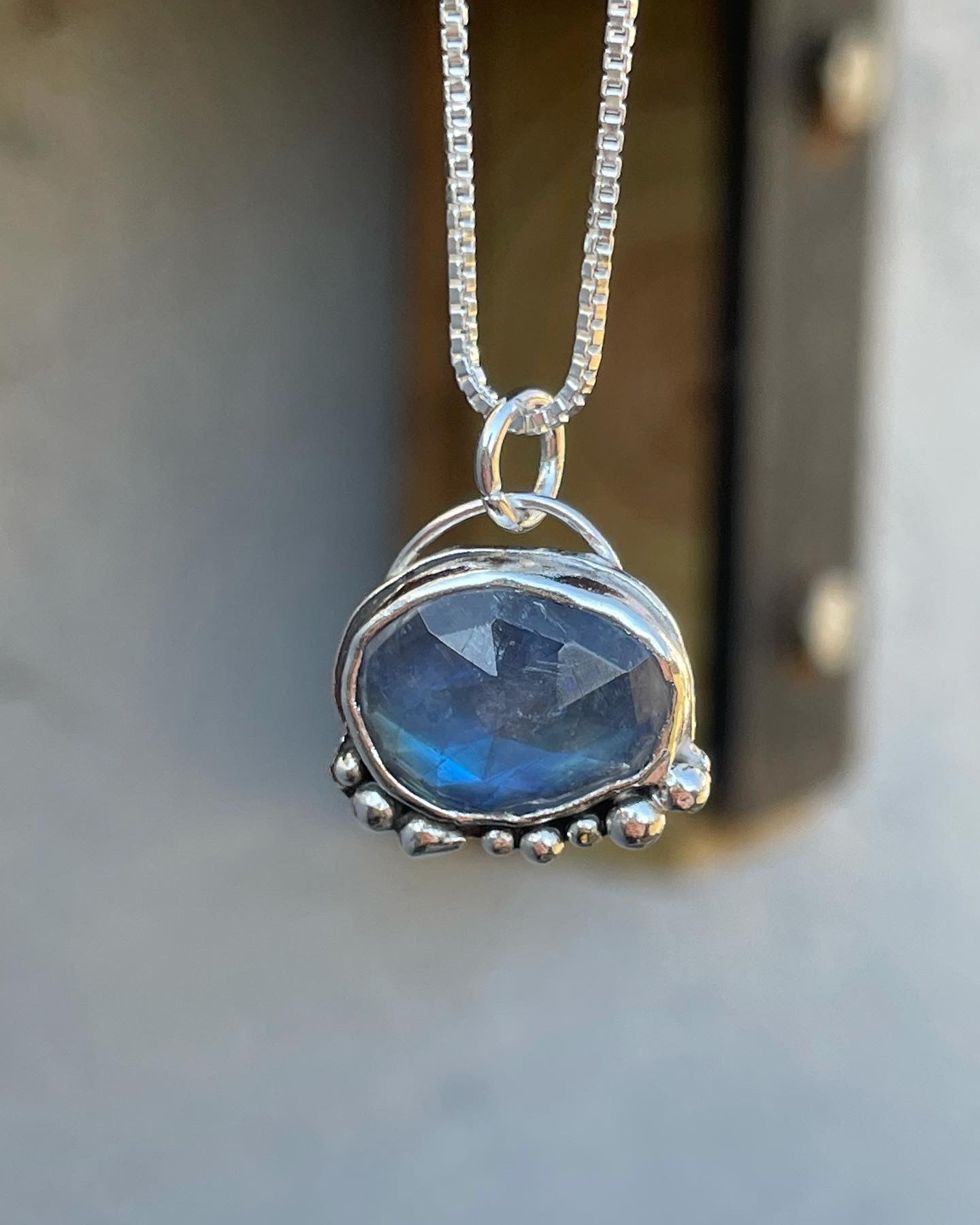 Labradorite bezel necklace NFS