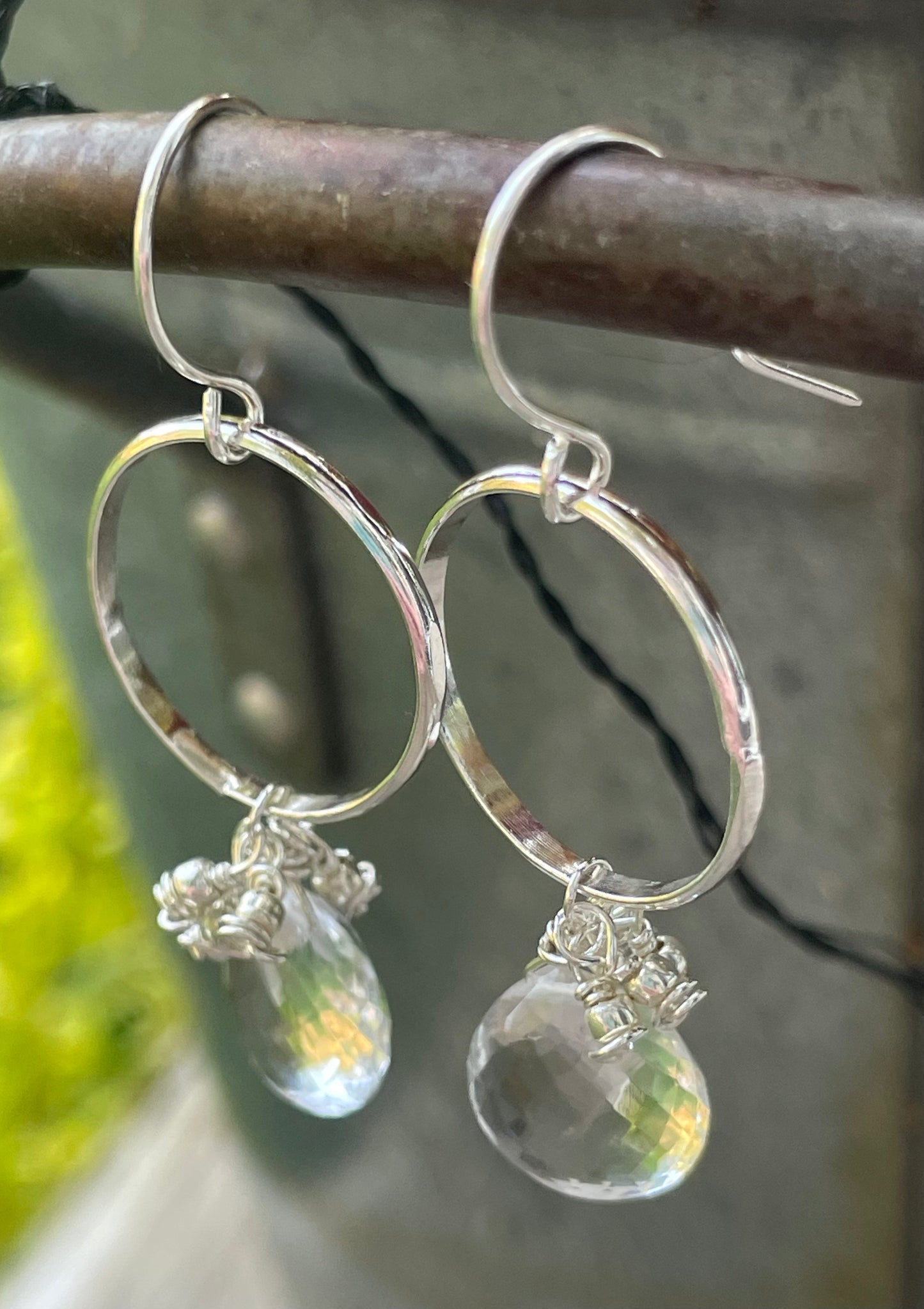 Glass beaded hoops