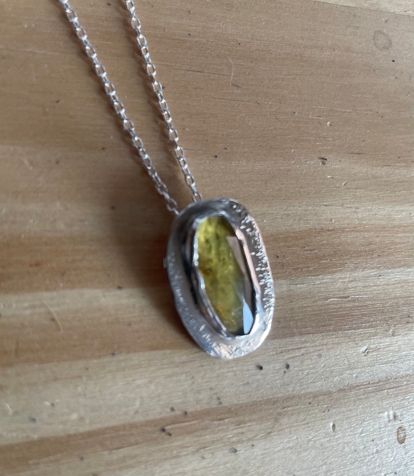 Organic Green Tourmaline Necklace