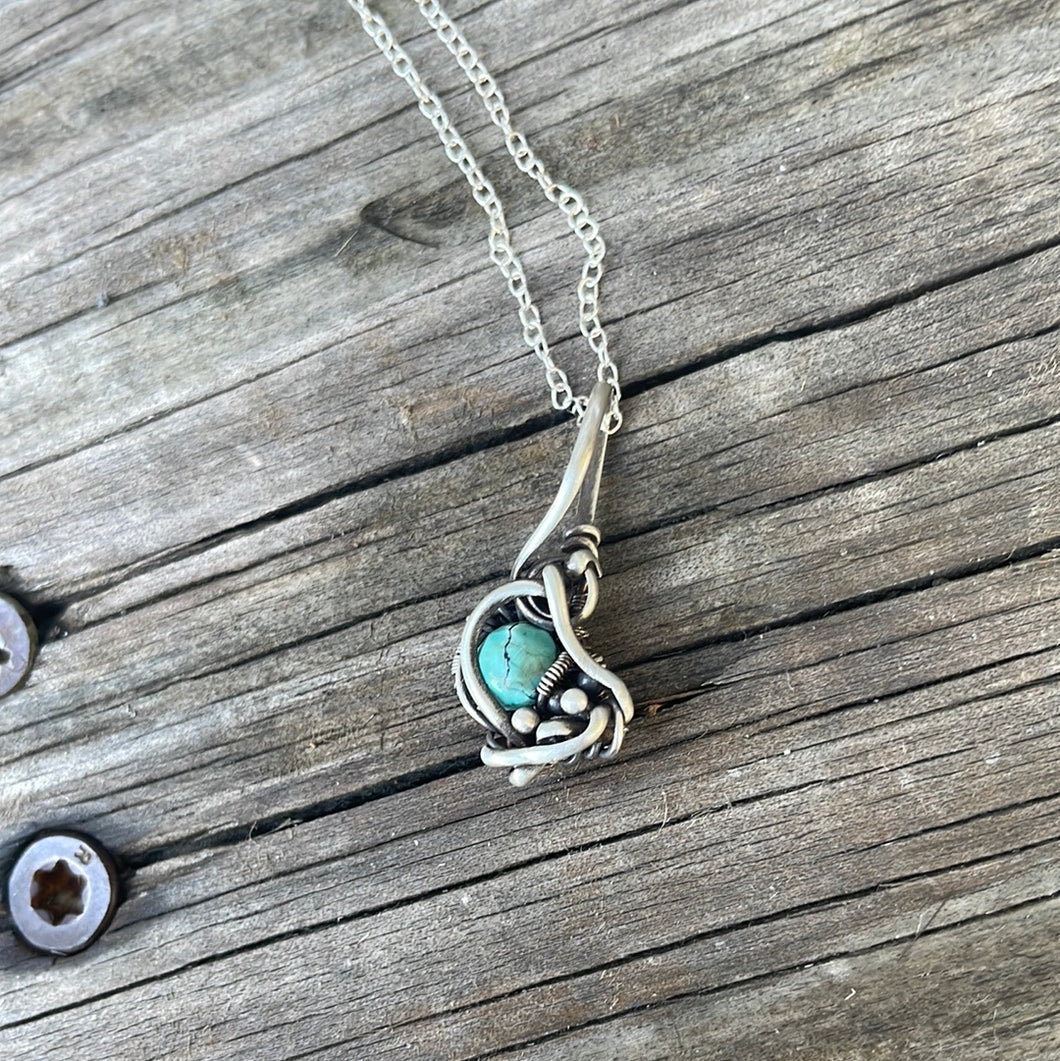 Mini Turquoise wire wrap