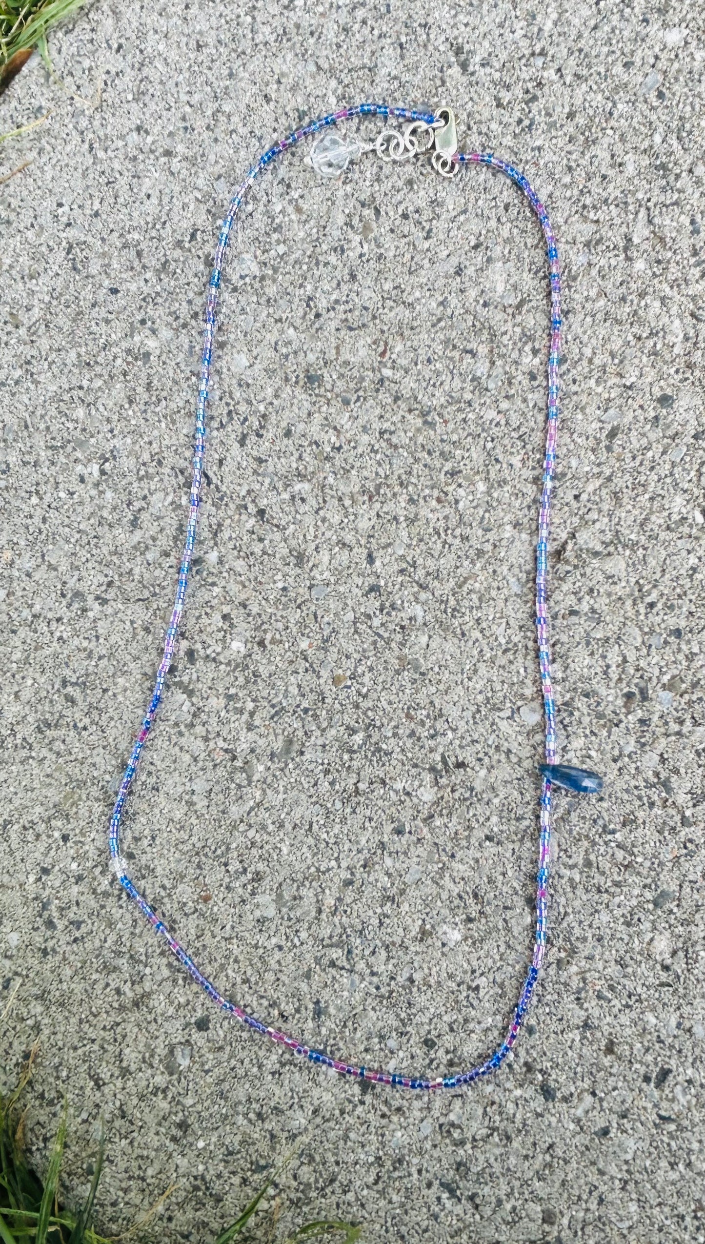 Blue Kyanite beaded necklace
