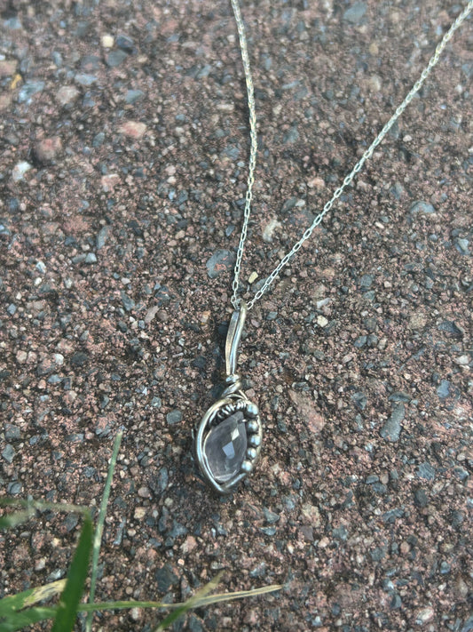 Handcrafted Rose Quartz Pendant – 925 Sterling Silver