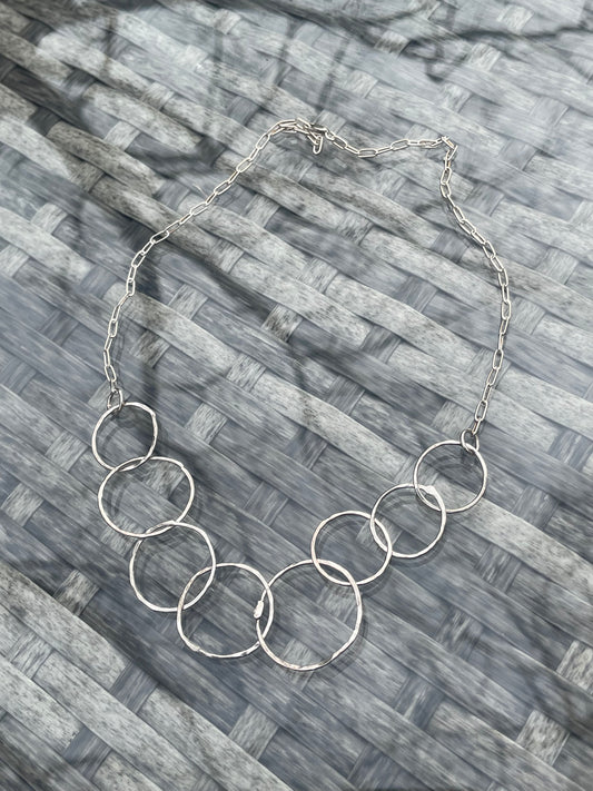 Rustic rings necklace