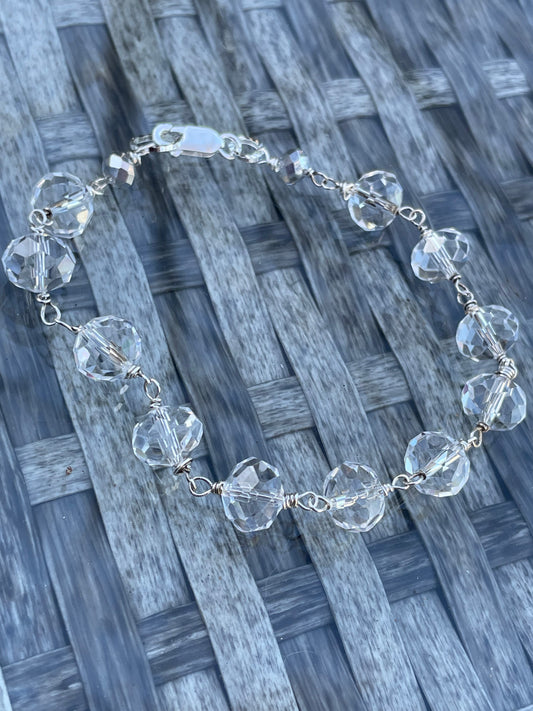 Crystal beads glass bracelet