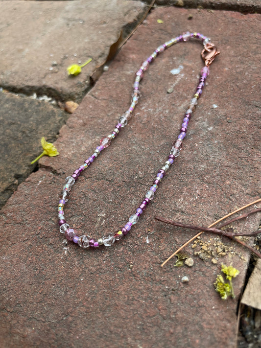 Pink Glass beaded Anklet