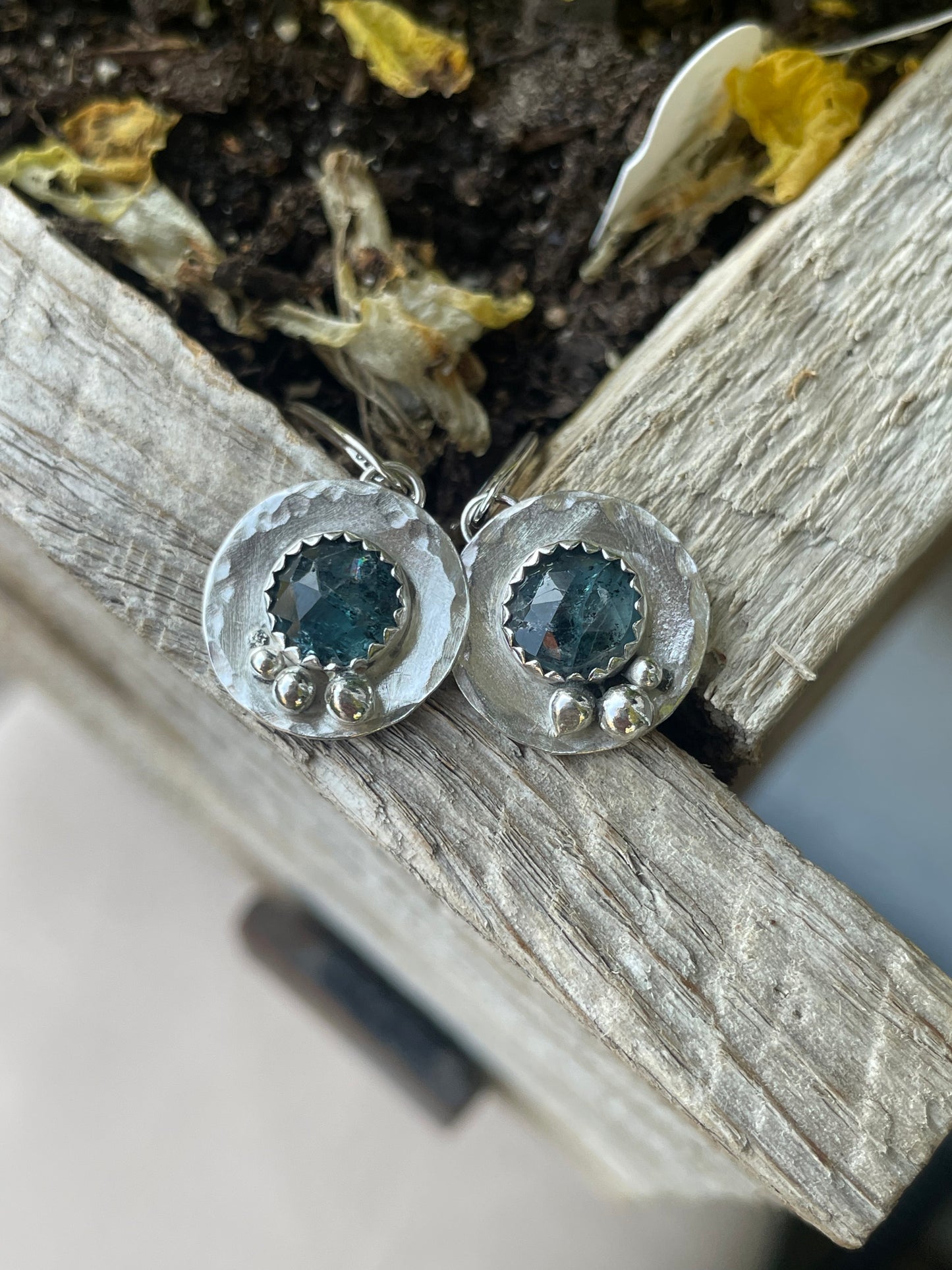 Blue kyanite earrings