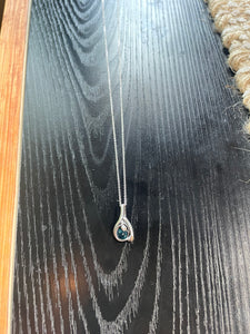 Micro Teal crystal wire wrap
