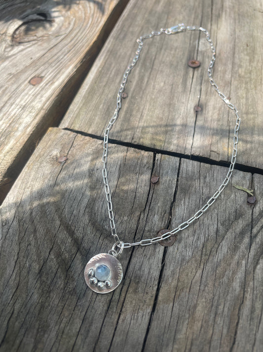 Rainbow moonstone necklace