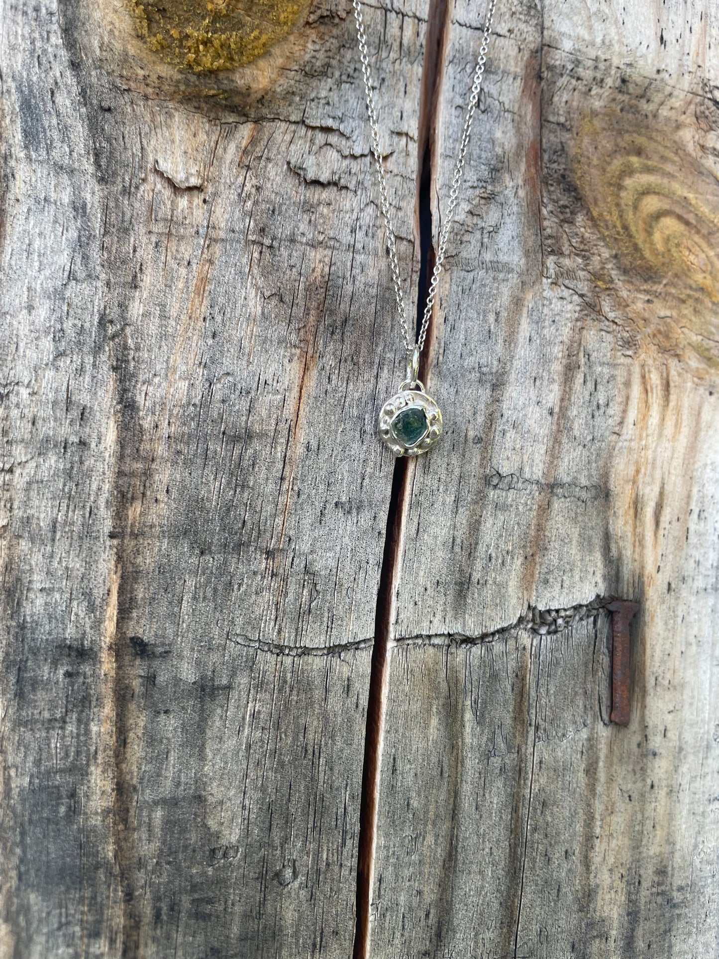 Blue tourmaline necklace