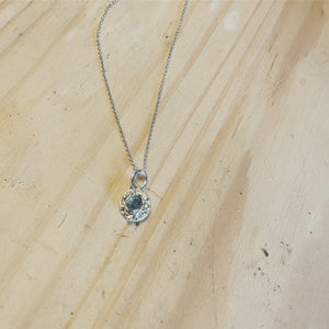 Blue tourmaline necklace